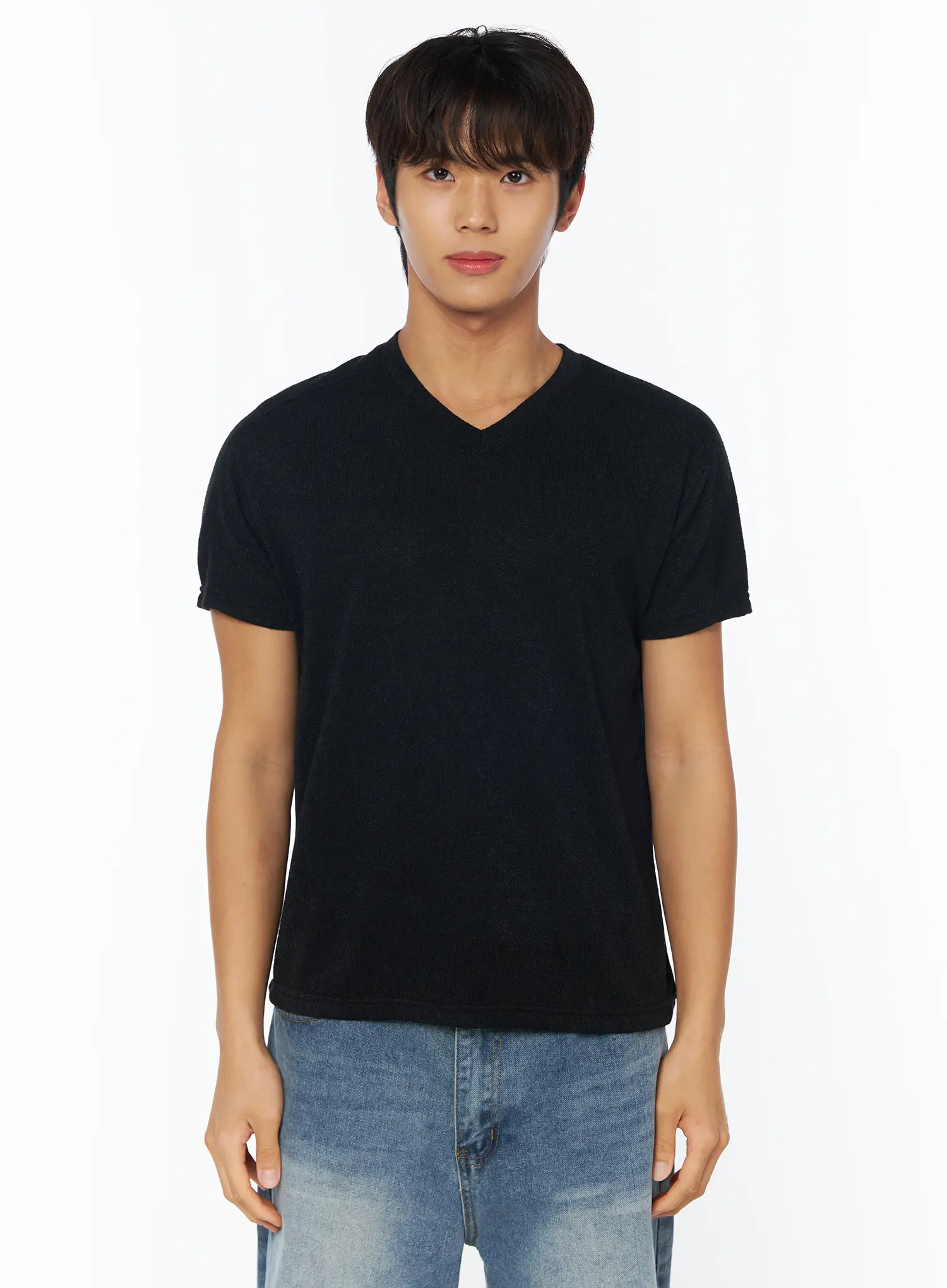 Men's Basic V-Neck T-Shirt IY529 - Image 12