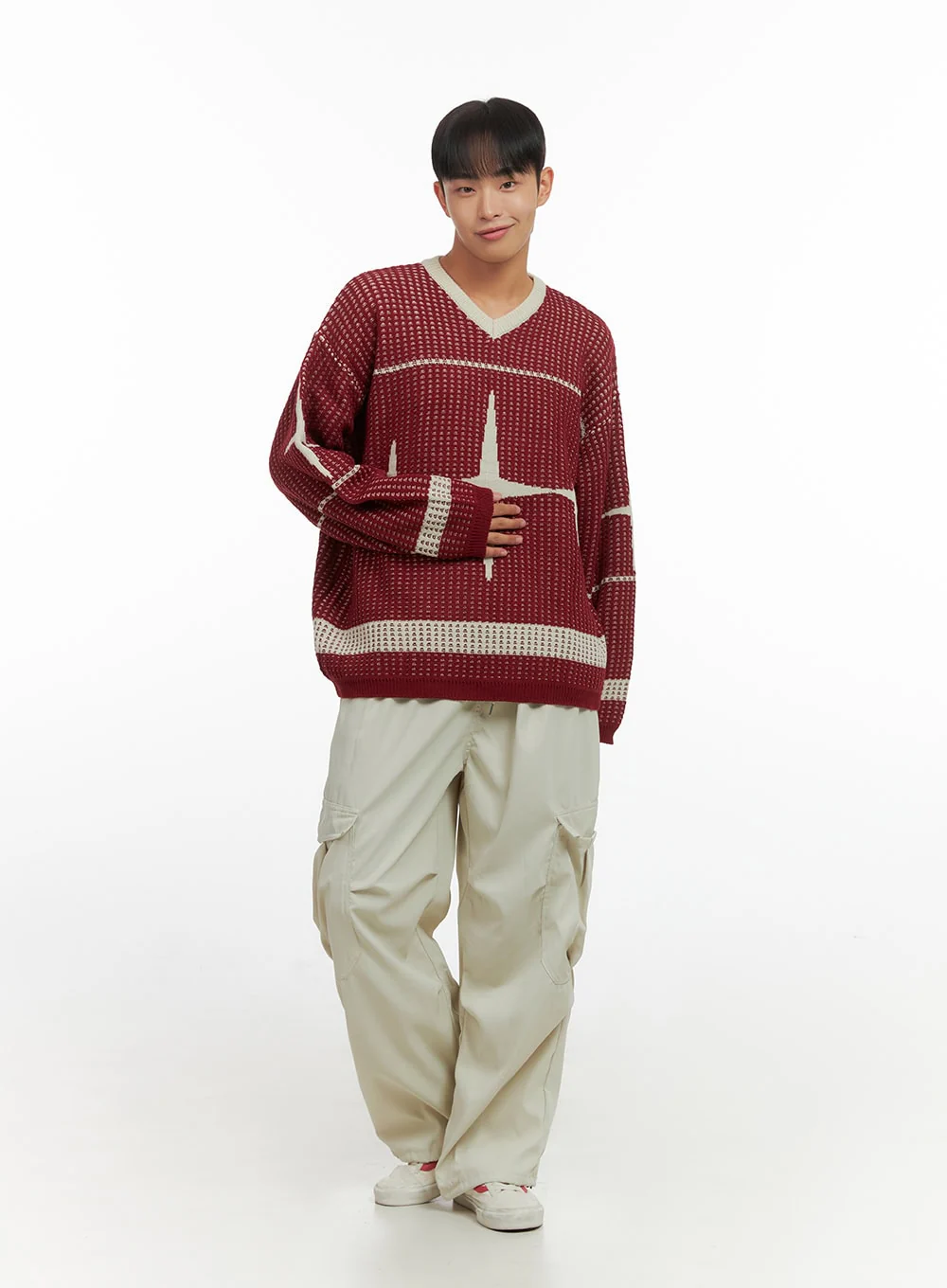 Men's Basic Wide Cargo Pants IO420