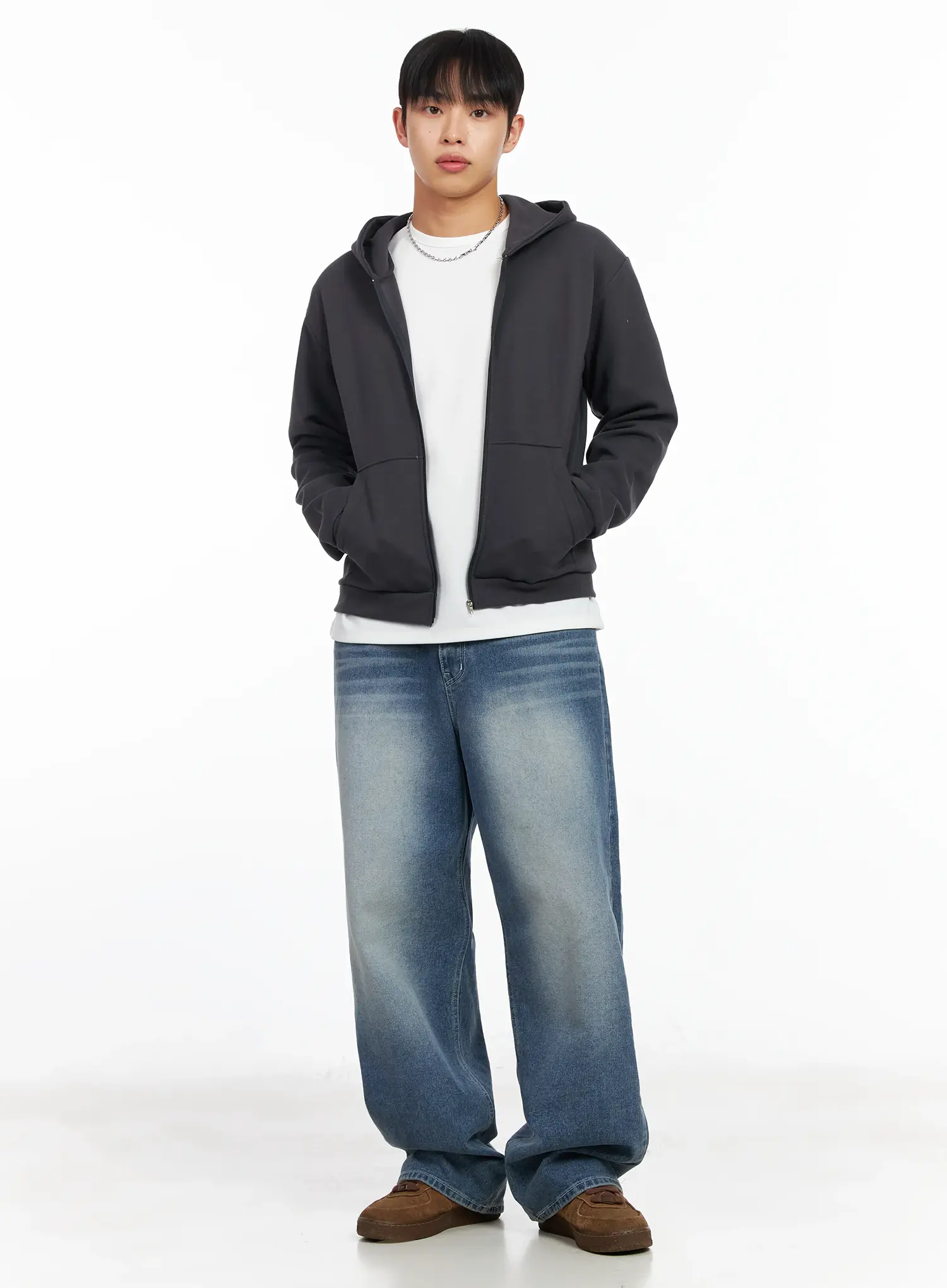 Men's Basic Zip-Up Hoodie IM516