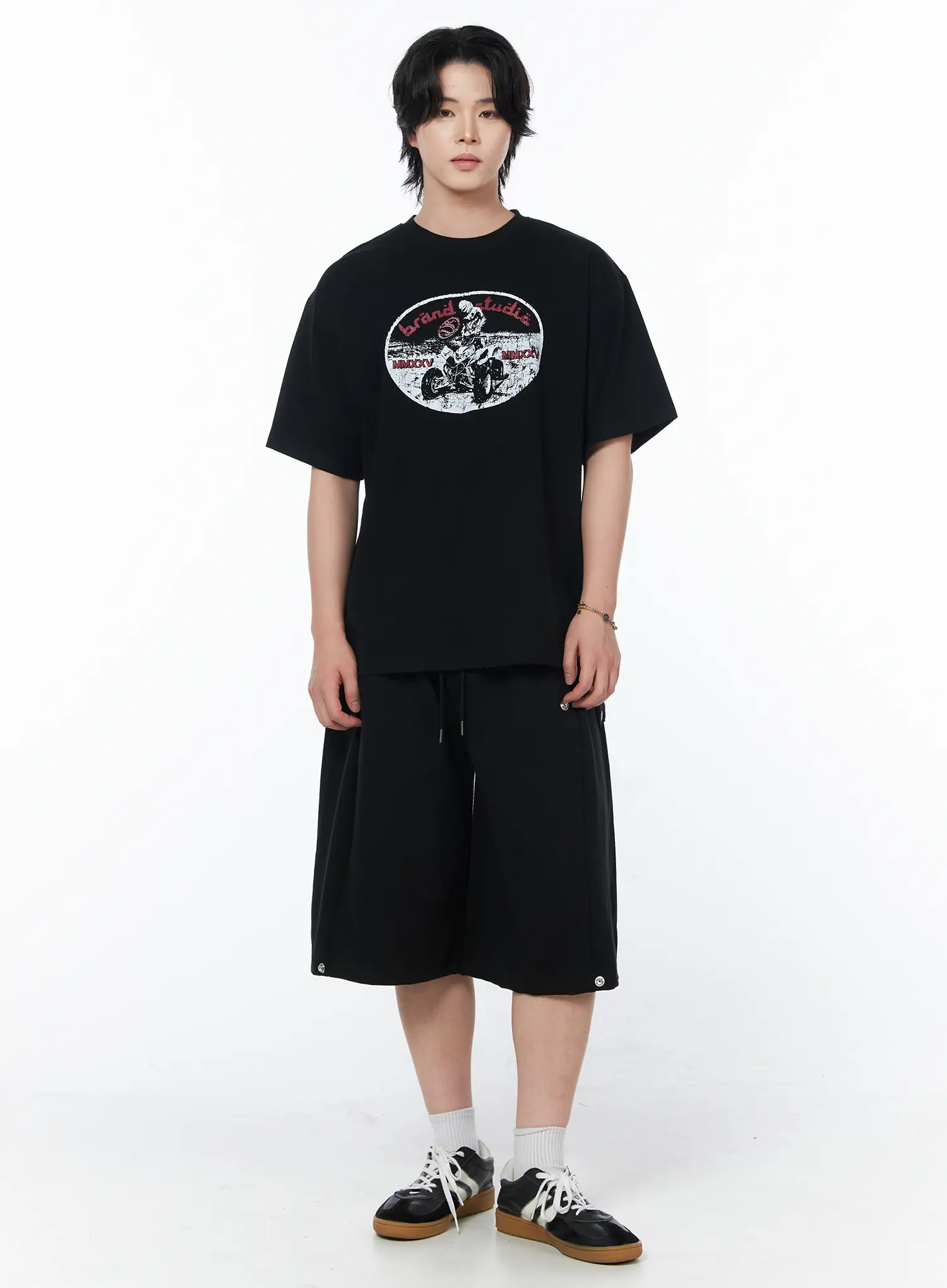 Men's Black Sweat Shorts IY519 - Image 8