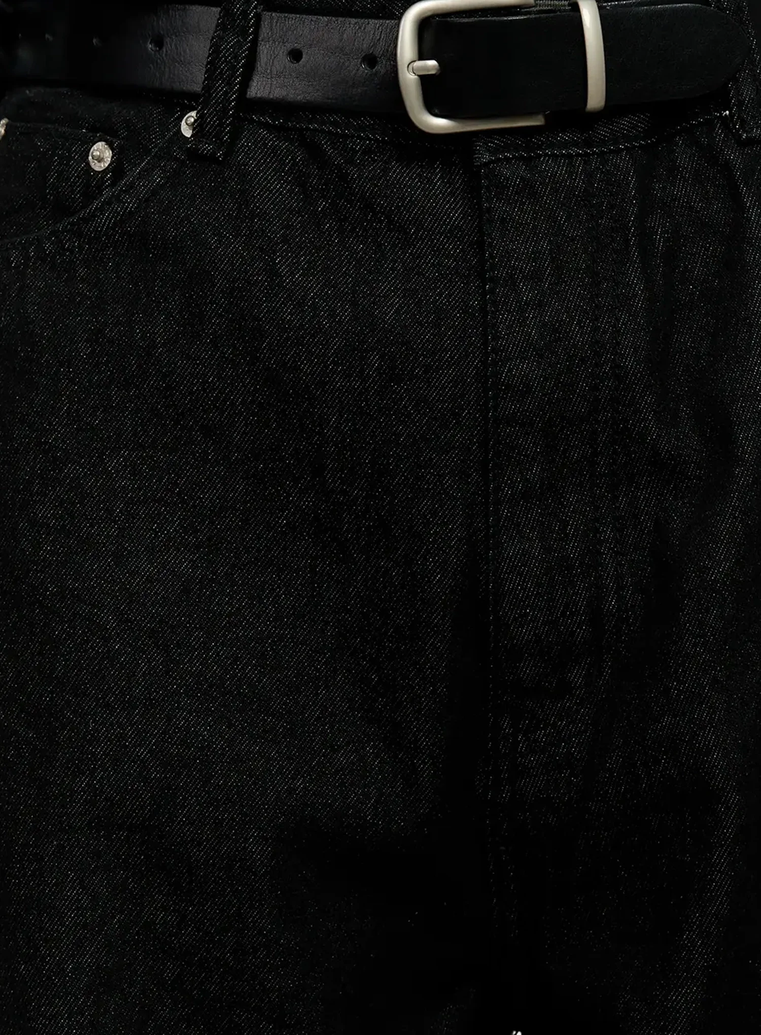Men's Black Wide-Leg Jeans IN525 - Image 4