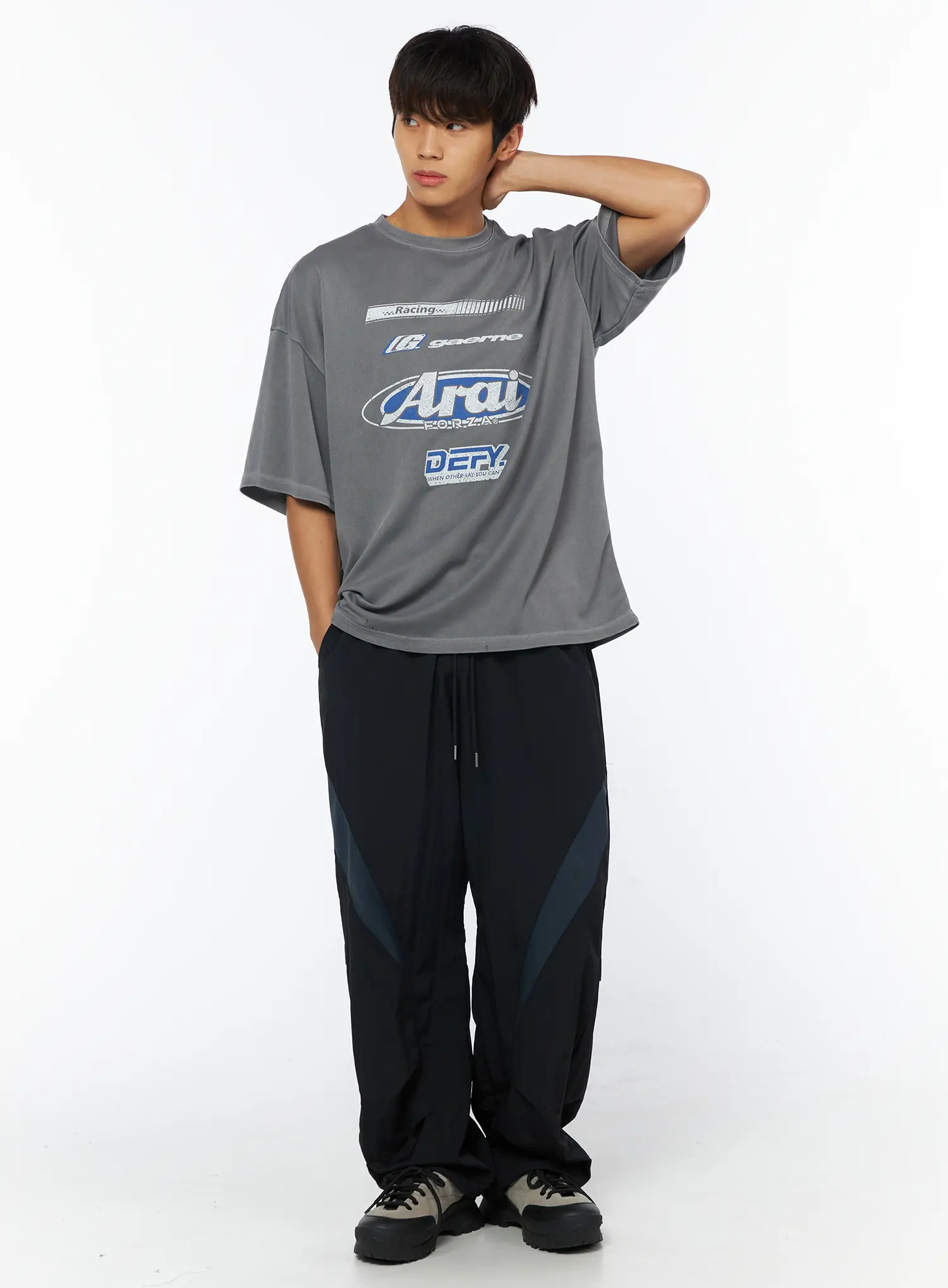 Men's Breathable Track Pants (Black) IY529 - Image 3