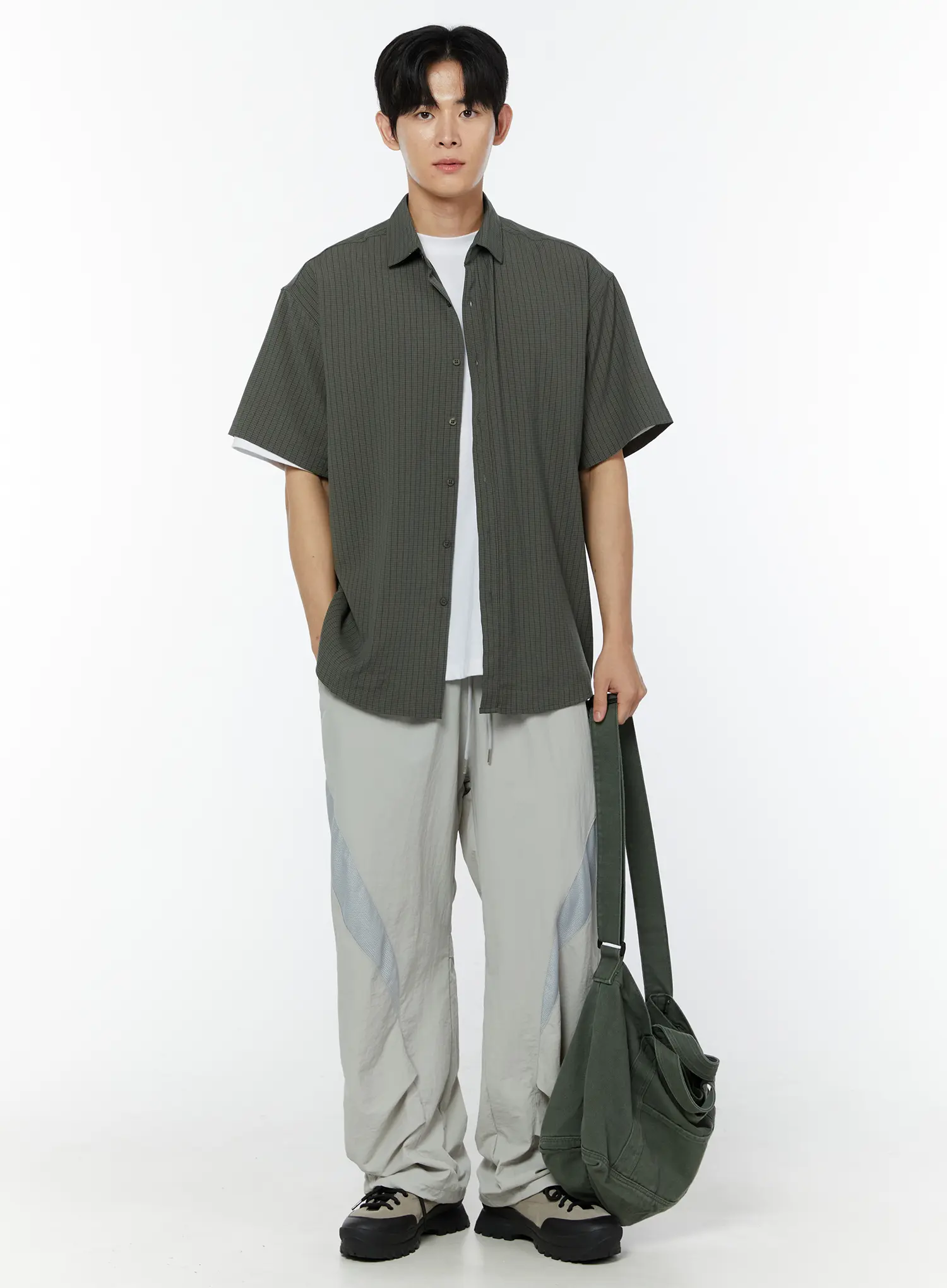 Men's Breathable Track Pants (Light Gray) IU504 - Image 12
