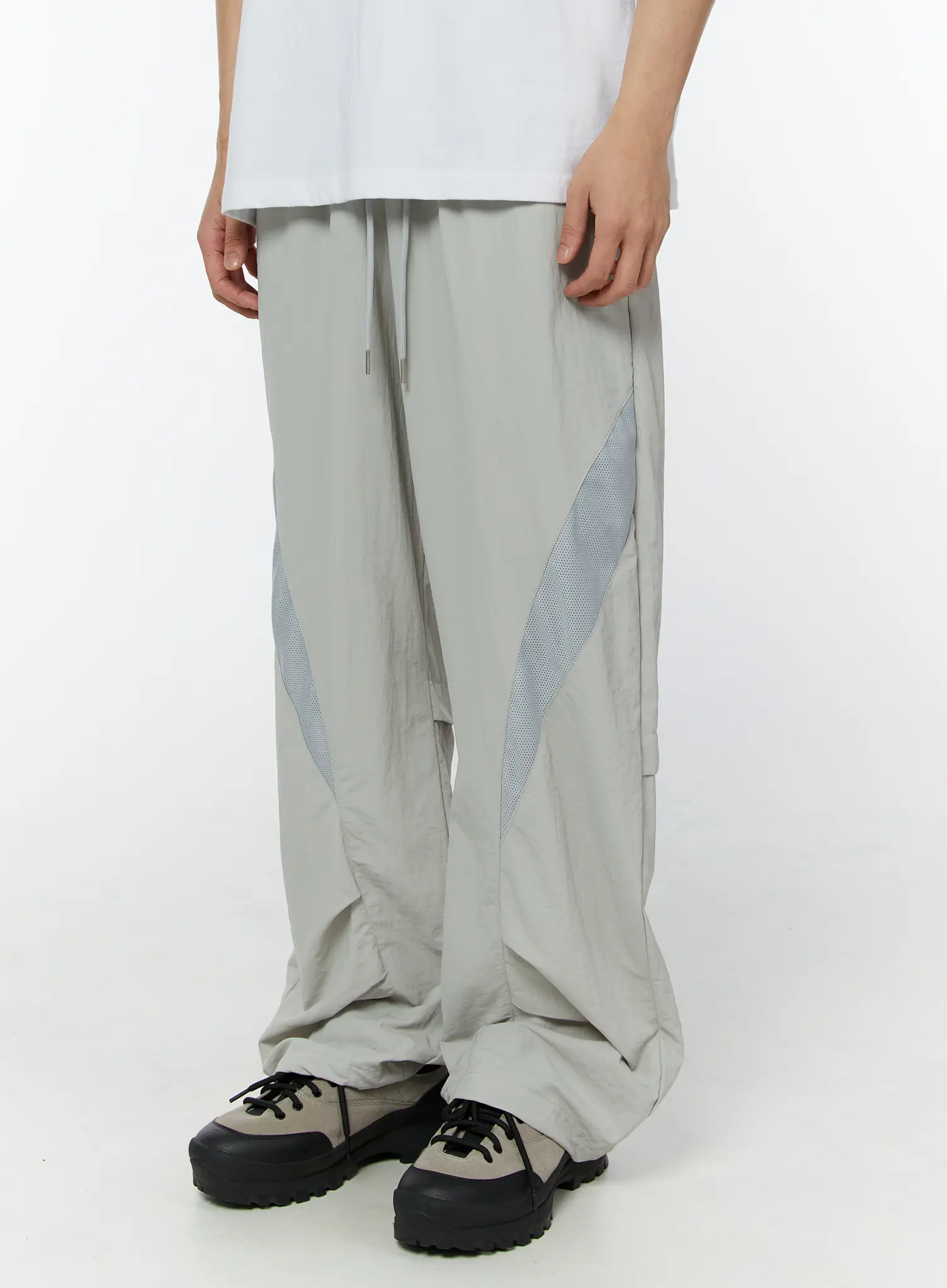 Men's Breathable Track Pants (Light Gray) IU504 - Image 7