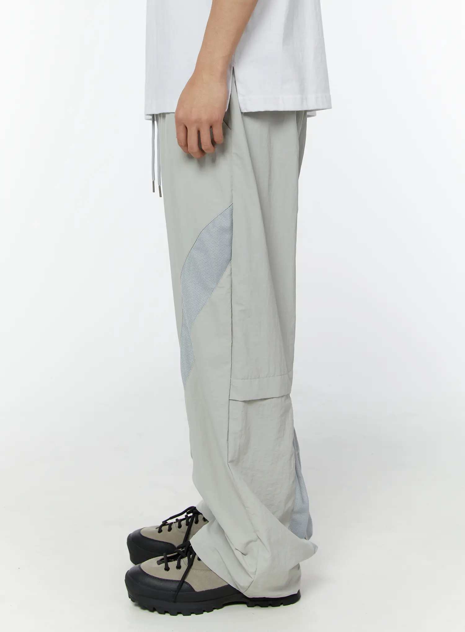 Men's Breathable Track Pants (Light Gray) IU504 - Image 9