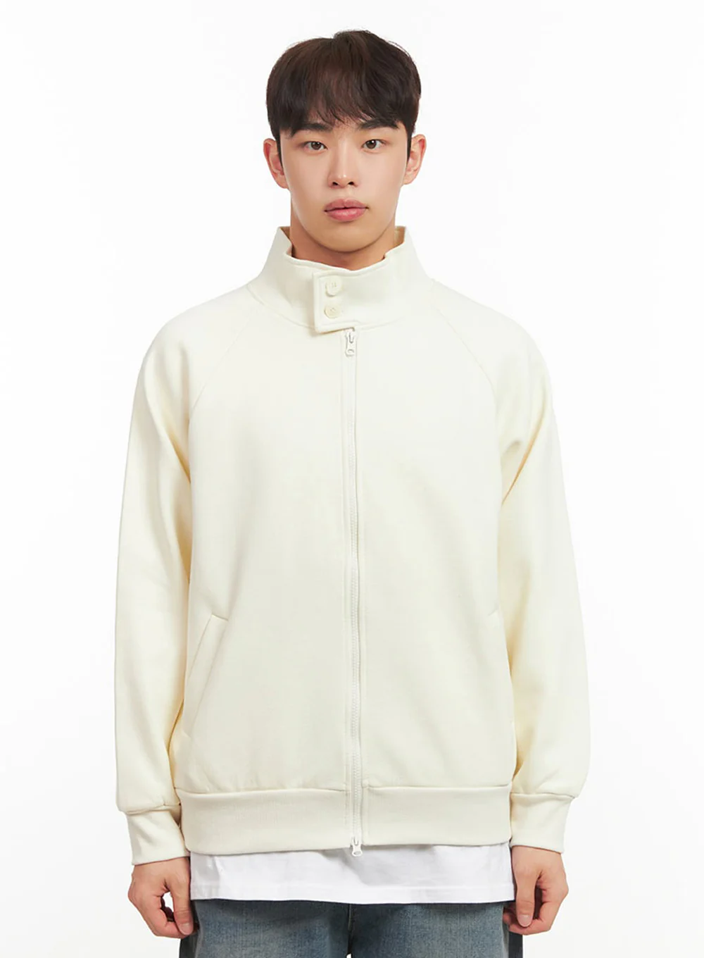 Men's Button-Neck Zip-Up Jacket IF517 - Image 11