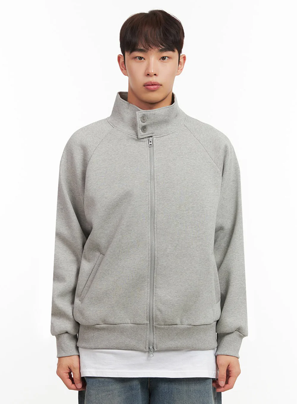 Men's Button-Neck Zip-Up Jacket IF517 - Image 12