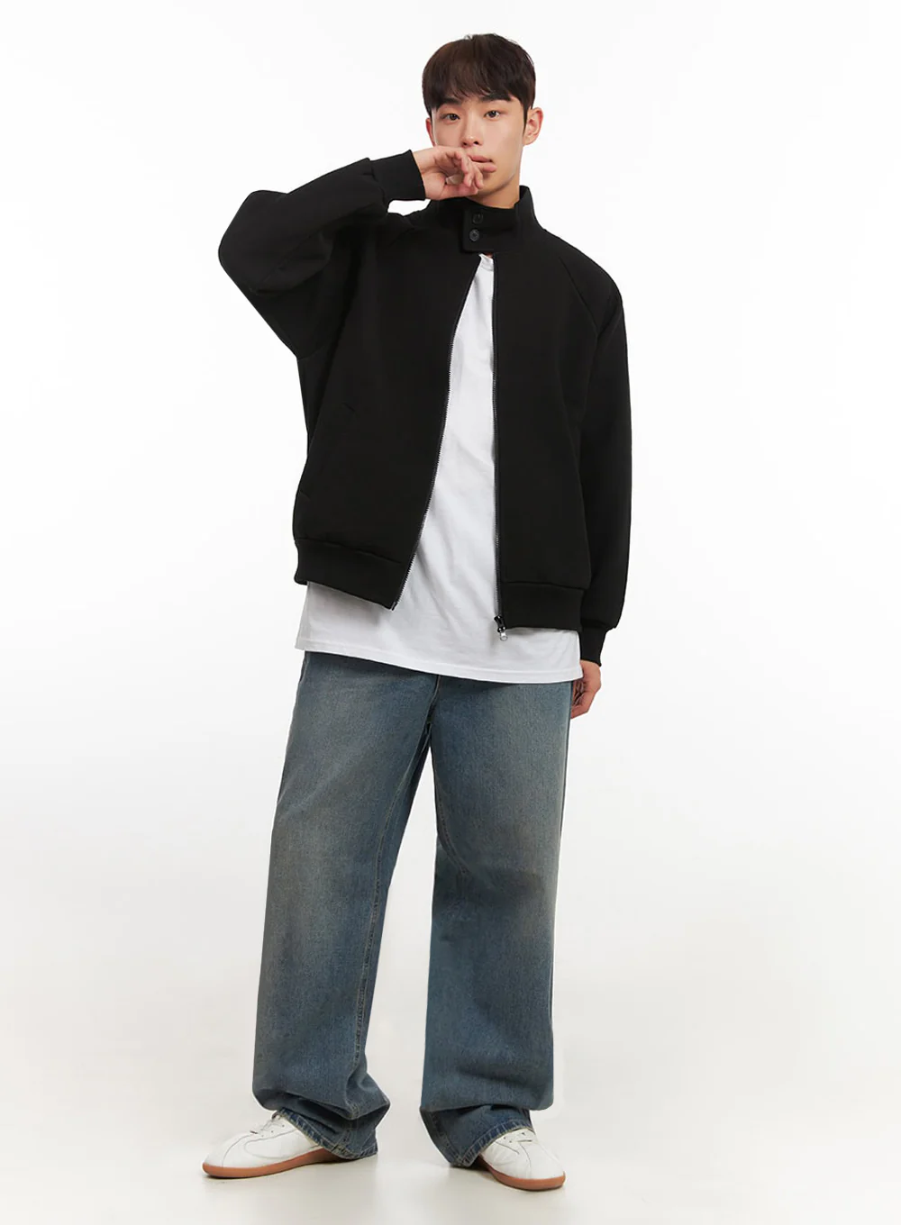 Men's Button-Neck Zip-Up Jacket IF517 - Image 6