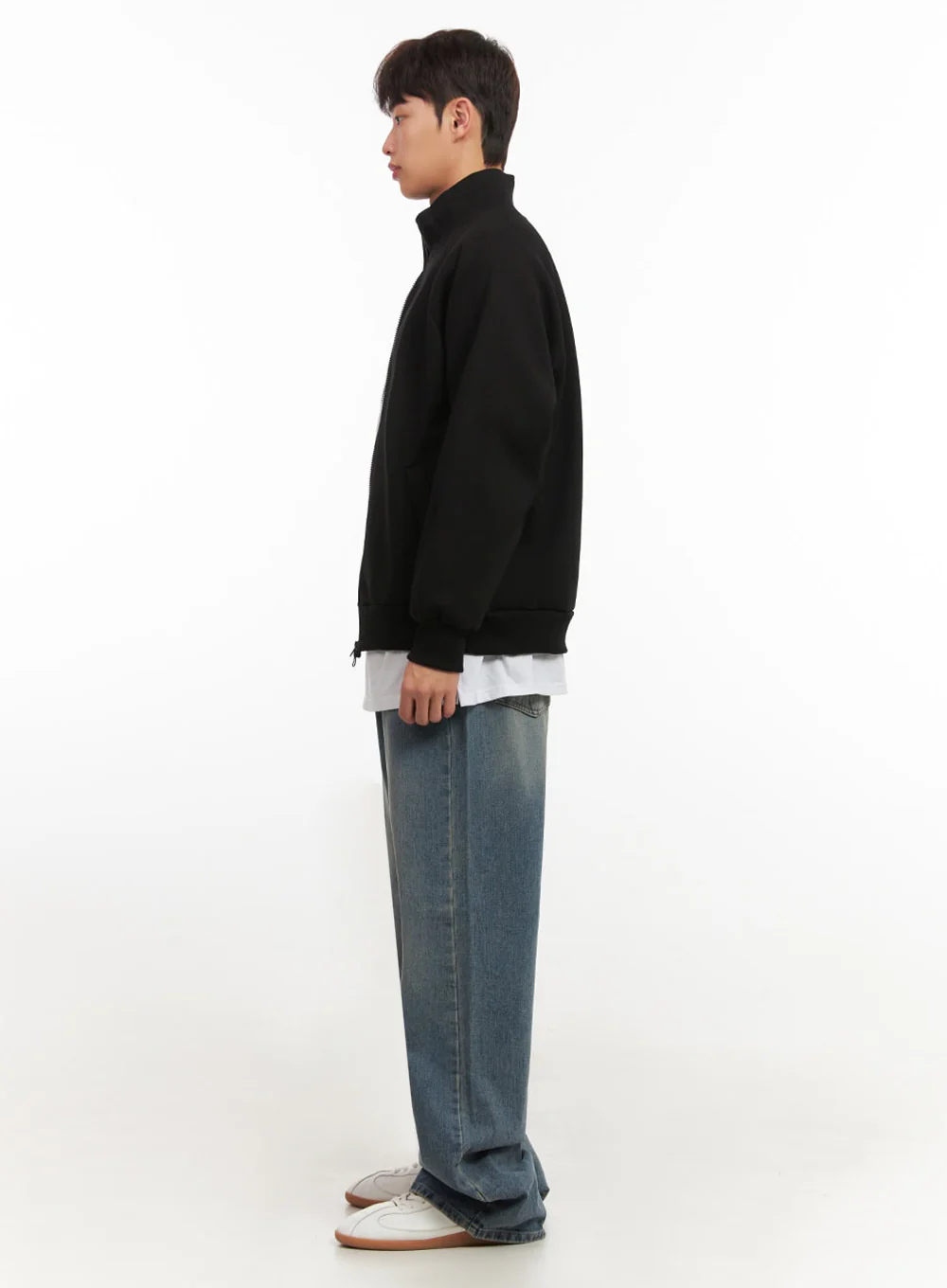 Men's Button-Neck Zip-Up Jacket IF517 - Image 8
