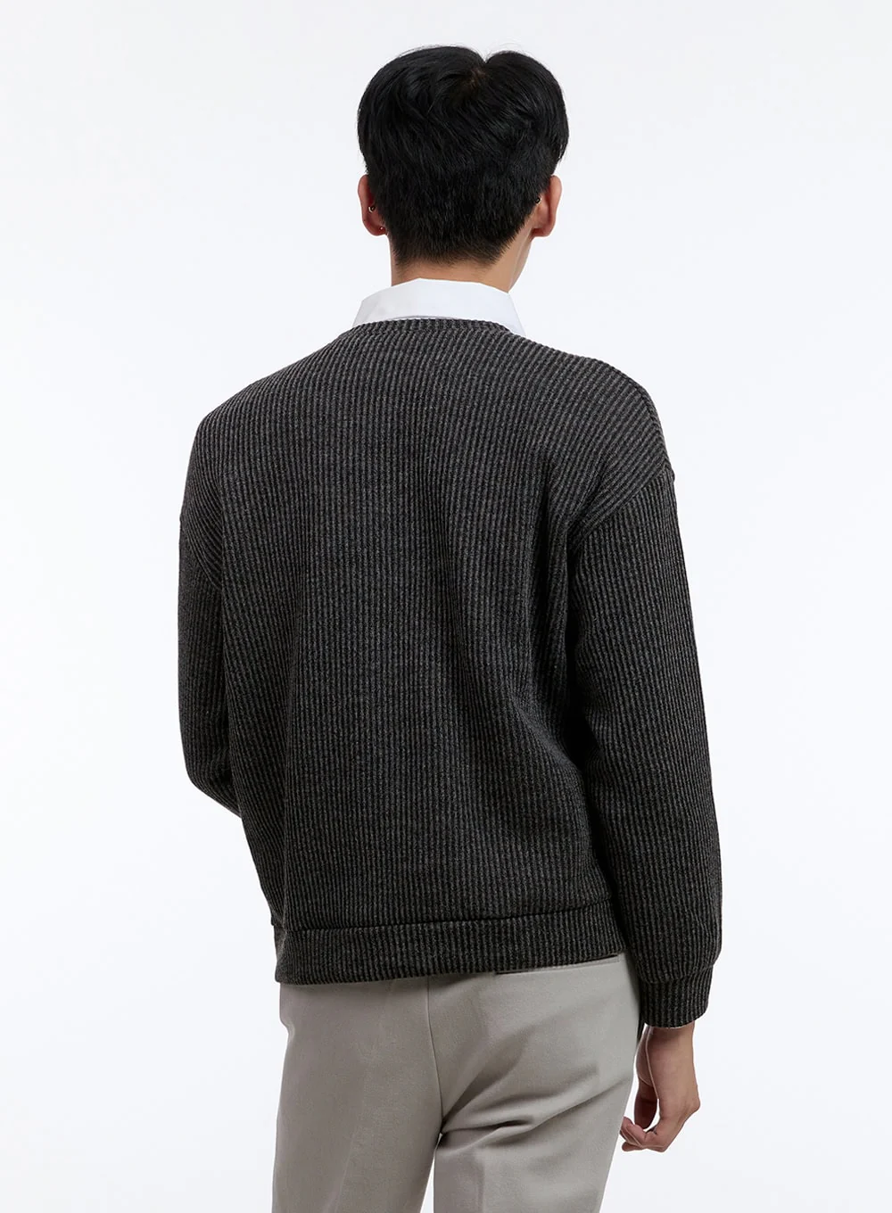 Men's Cable Knit Sweatshirt IG427 - Image 5