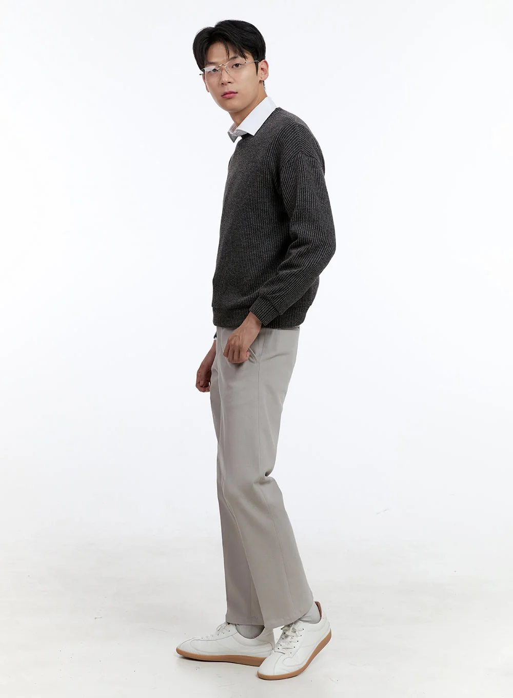 Men's Cable Knit Sweatshirt IG427 - Image 7