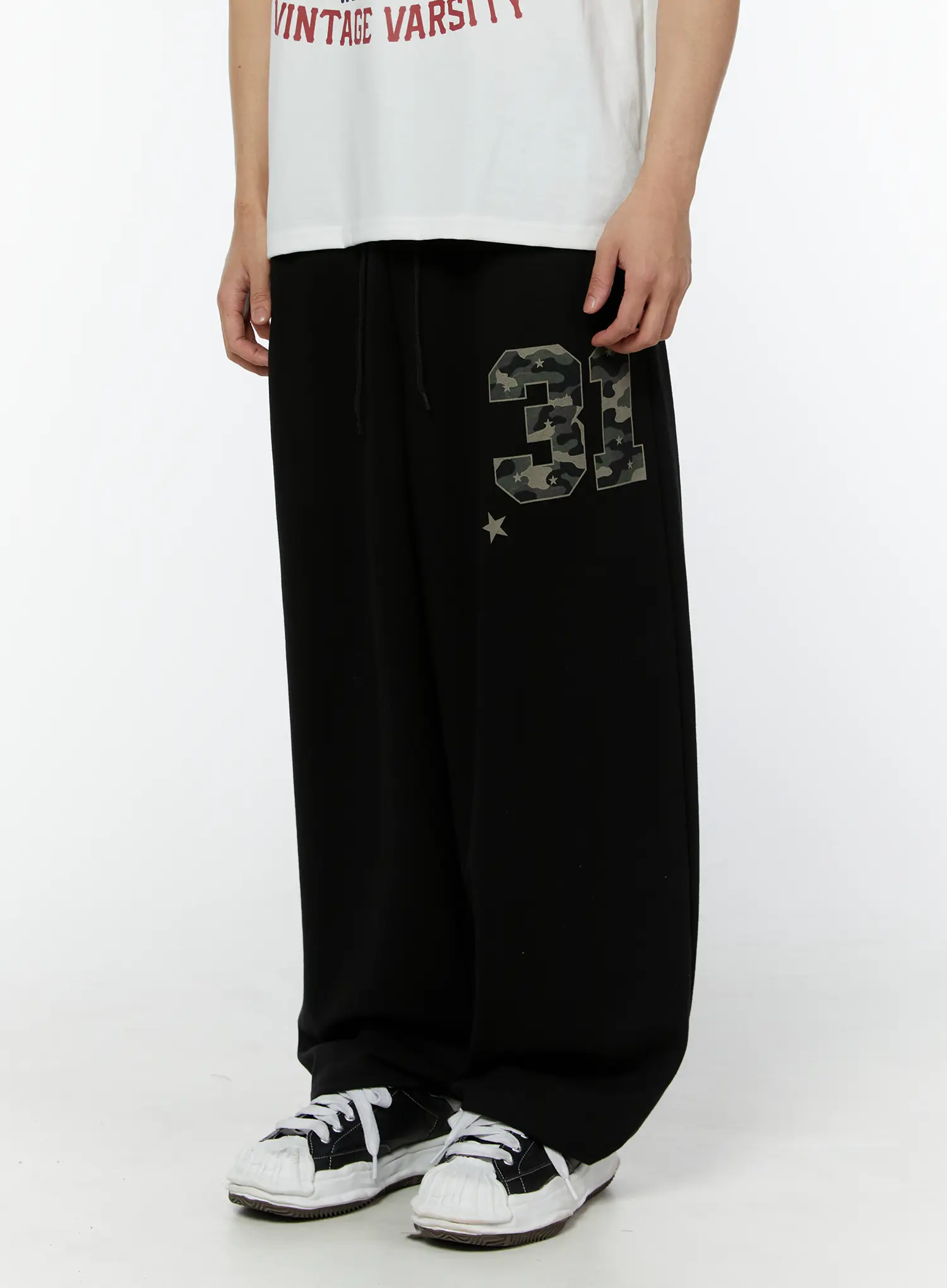 Men's Camouflage Graphic Sweatpants (Black) IU508 - Image 4