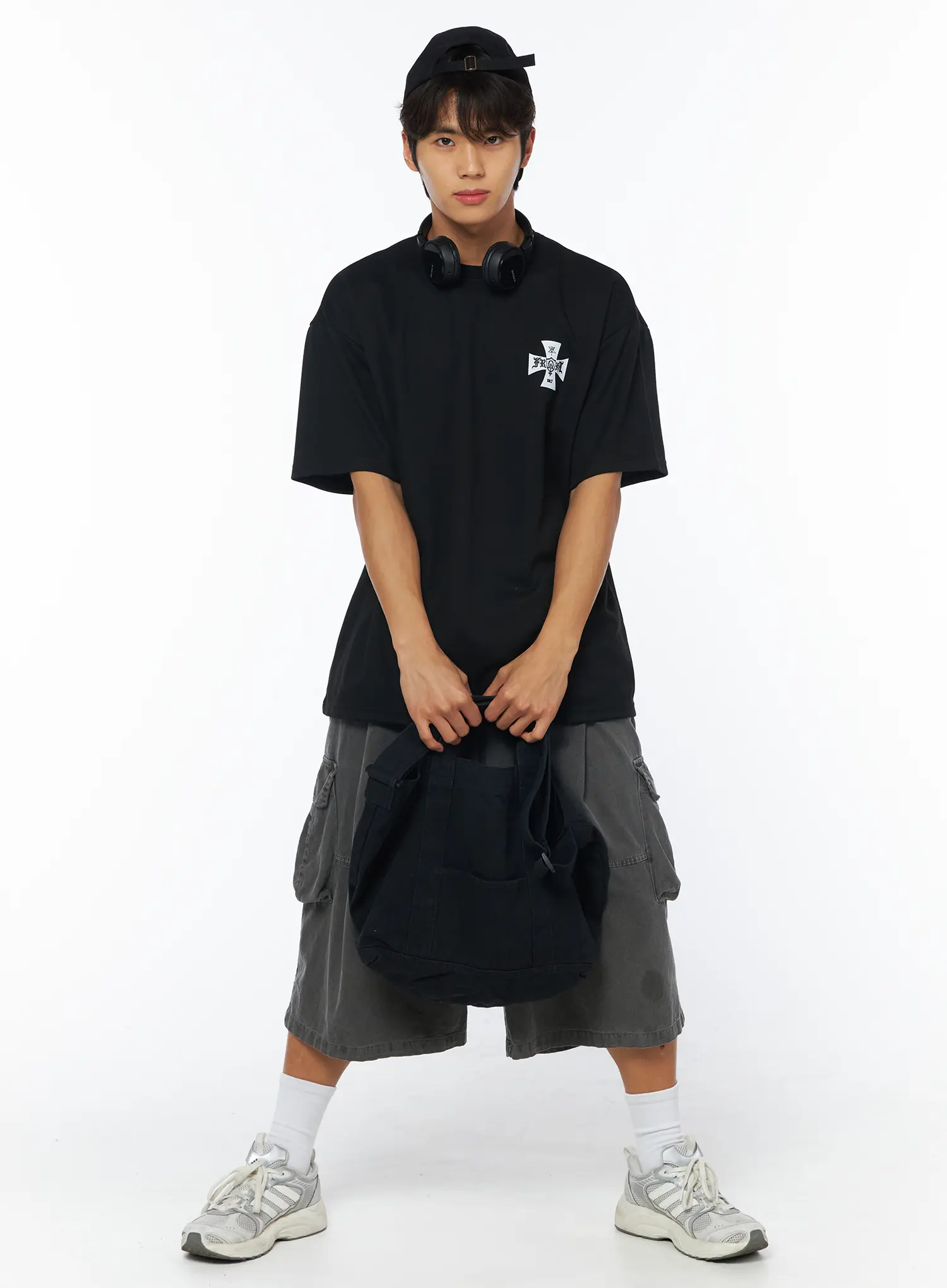 Men's Cargo Bermuda Shorts (Dark Gray) IY529 - Image 10