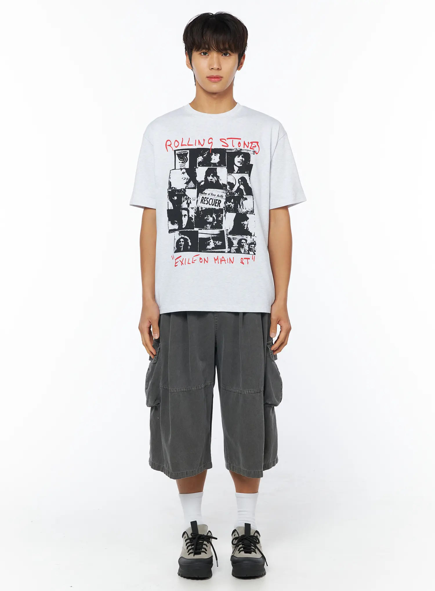 Men's Cargo Bermuda Shorts (Dark Gray) IY529 - Image 5