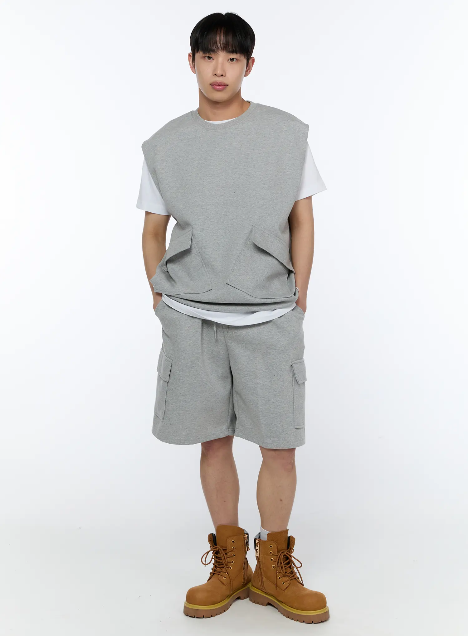 Men's Cargo Sweat Shorts IA517 - Image 2