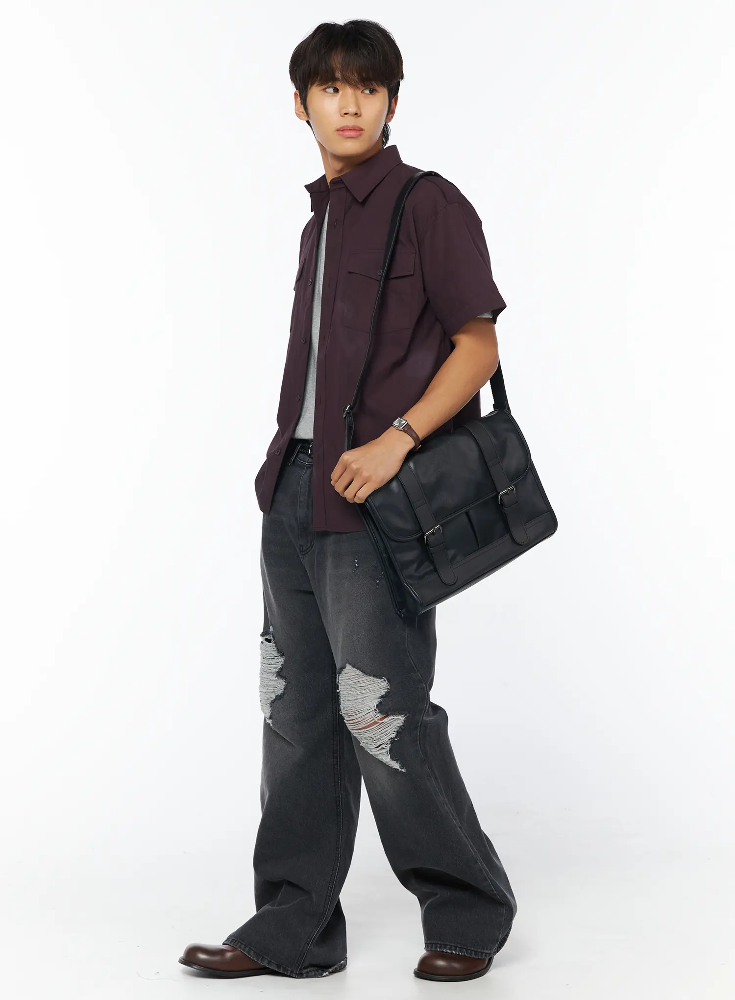 Men's Casual Button-Up Shirt IU503 - Image 3
