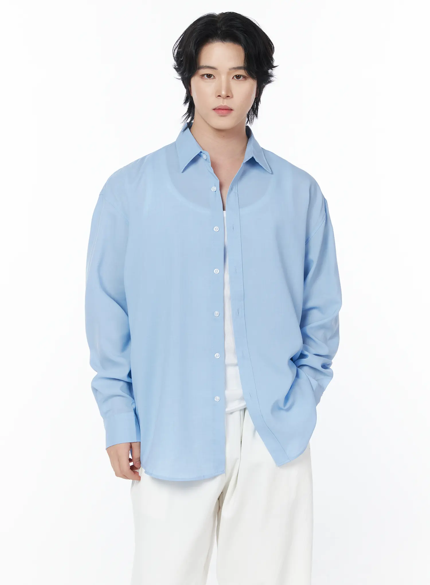 Men's Casual Button-Up Shirt IY525 - Image 2