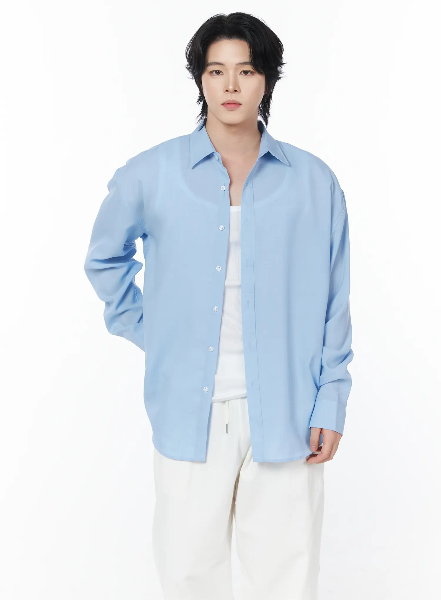 Men's Casual Button-Up Shirt IY525 - Image 6