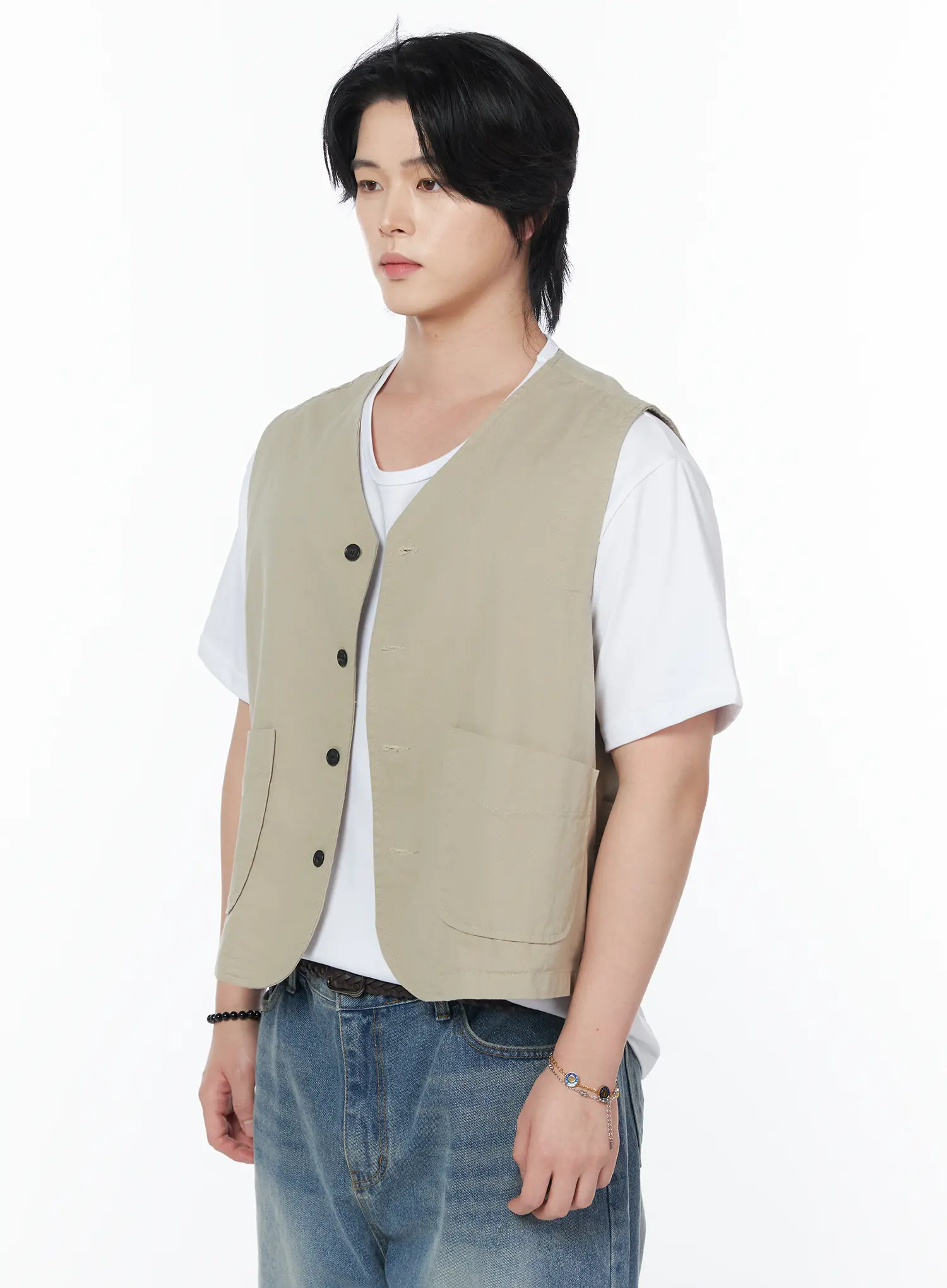 Men's Casual Cotton Vest IY525 - Image 4