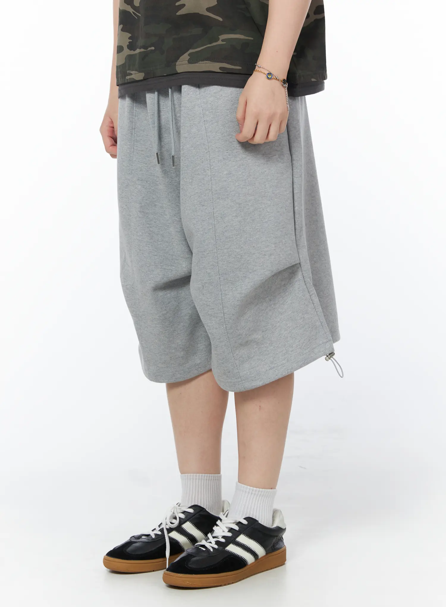 Men's Casual Parachute Shorts (Gray) IY522 - Image 2