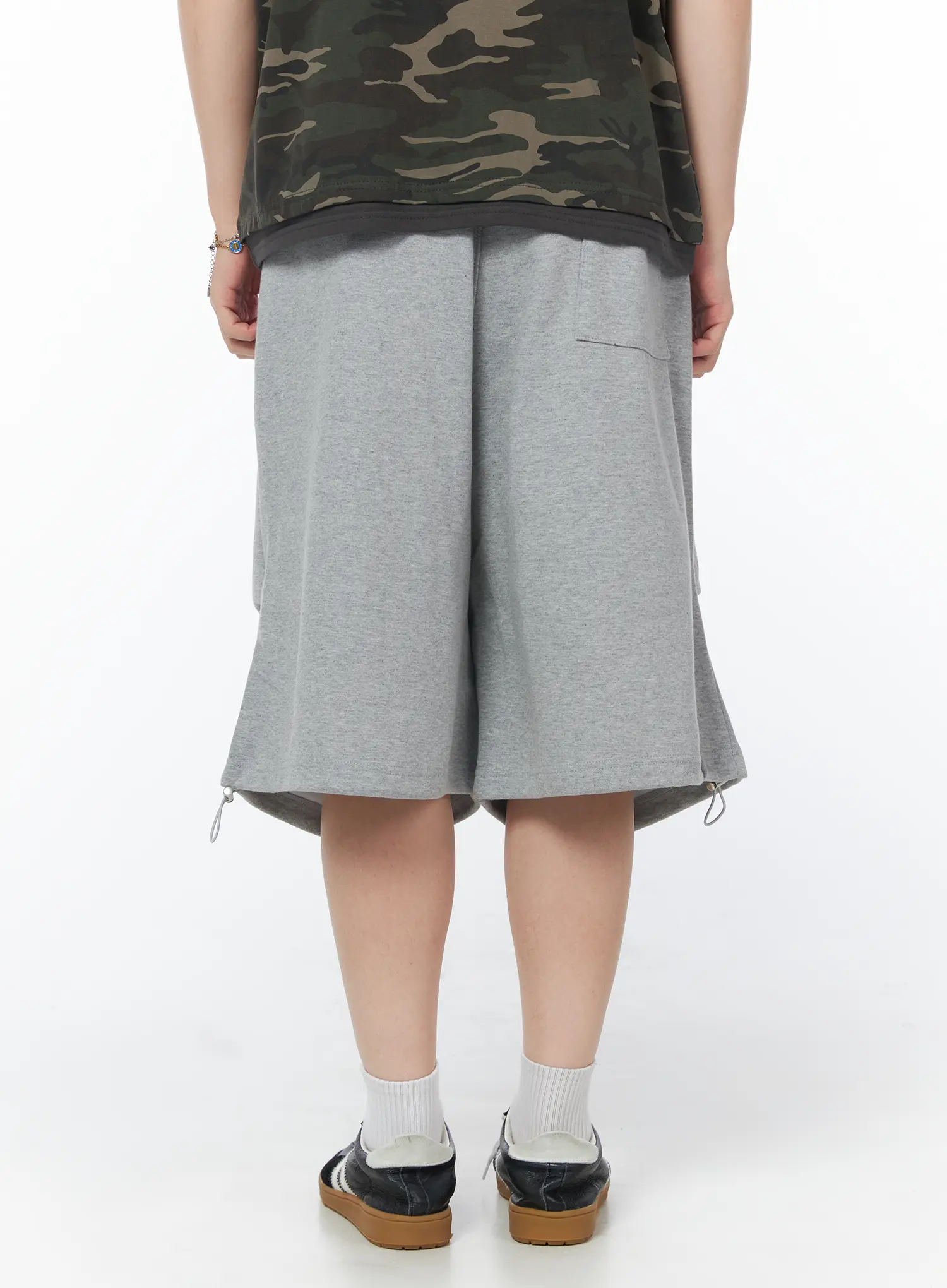 Men's Casual Parachute Shorts (Gray) IY522 - Image 6