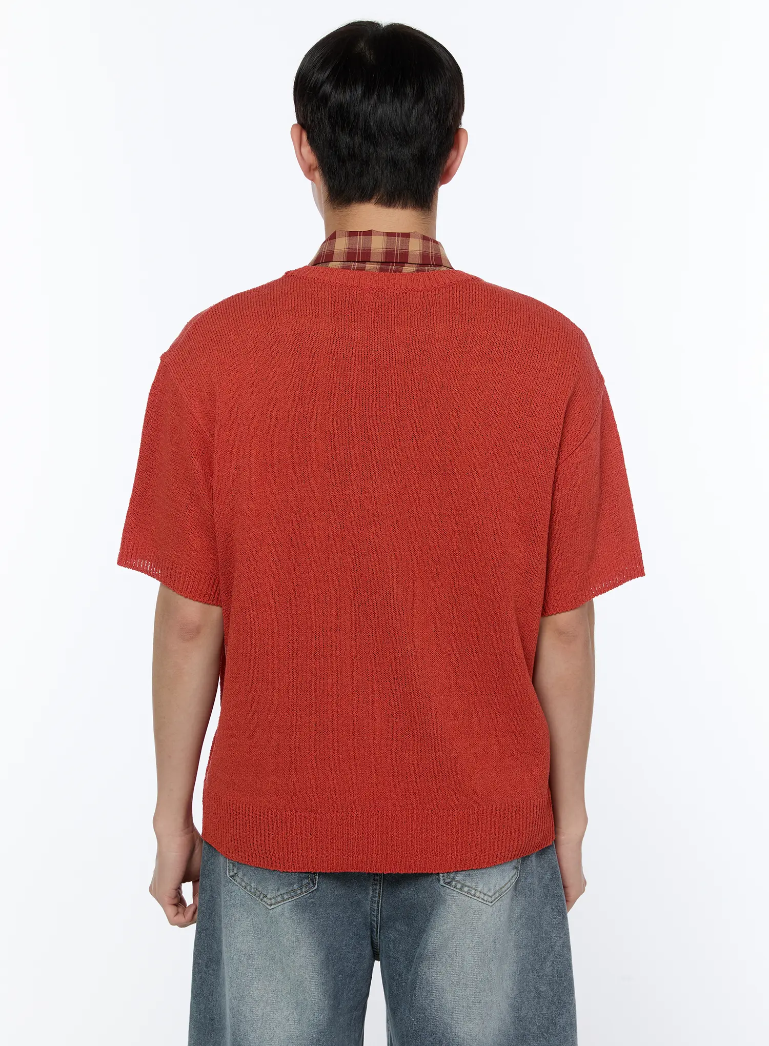 Men's Casual Slogan Knit Shirt IA517 - Image 6