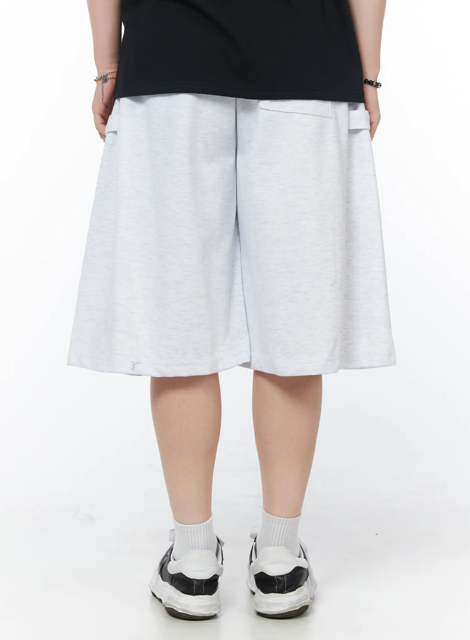 Men's Casual Snap Button Bermuda Shorts (Light Gray) IY522 - Image 7