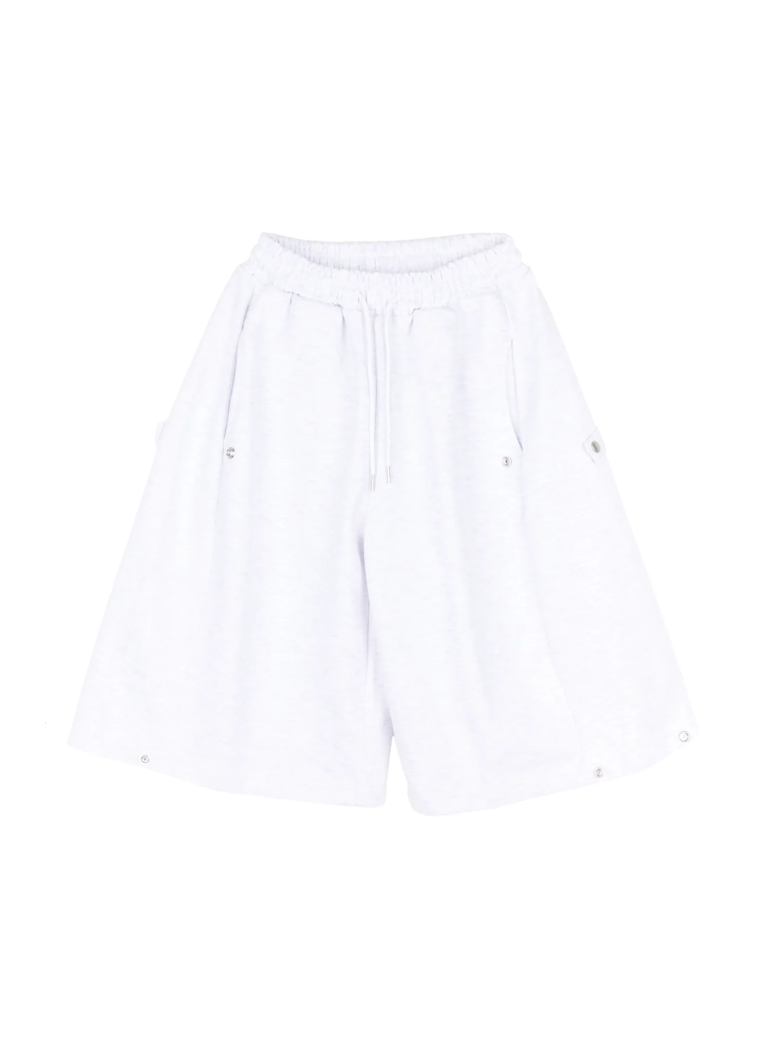 Men's Casual Snap Button Bermuda Shorts (Light Gray) IY522 - Image 8