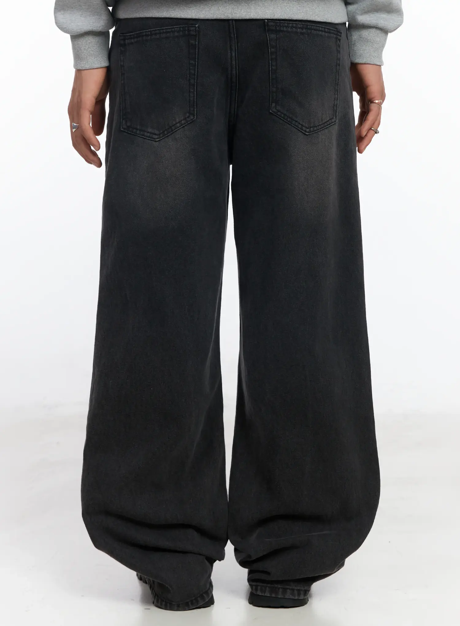 Men's Casual Wide Leg Jeans IF503 - Image 6