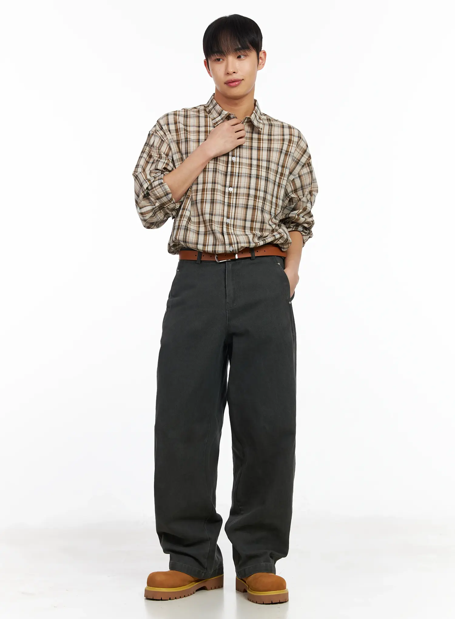 Men's Checkered Shirt IM516 - Image 3