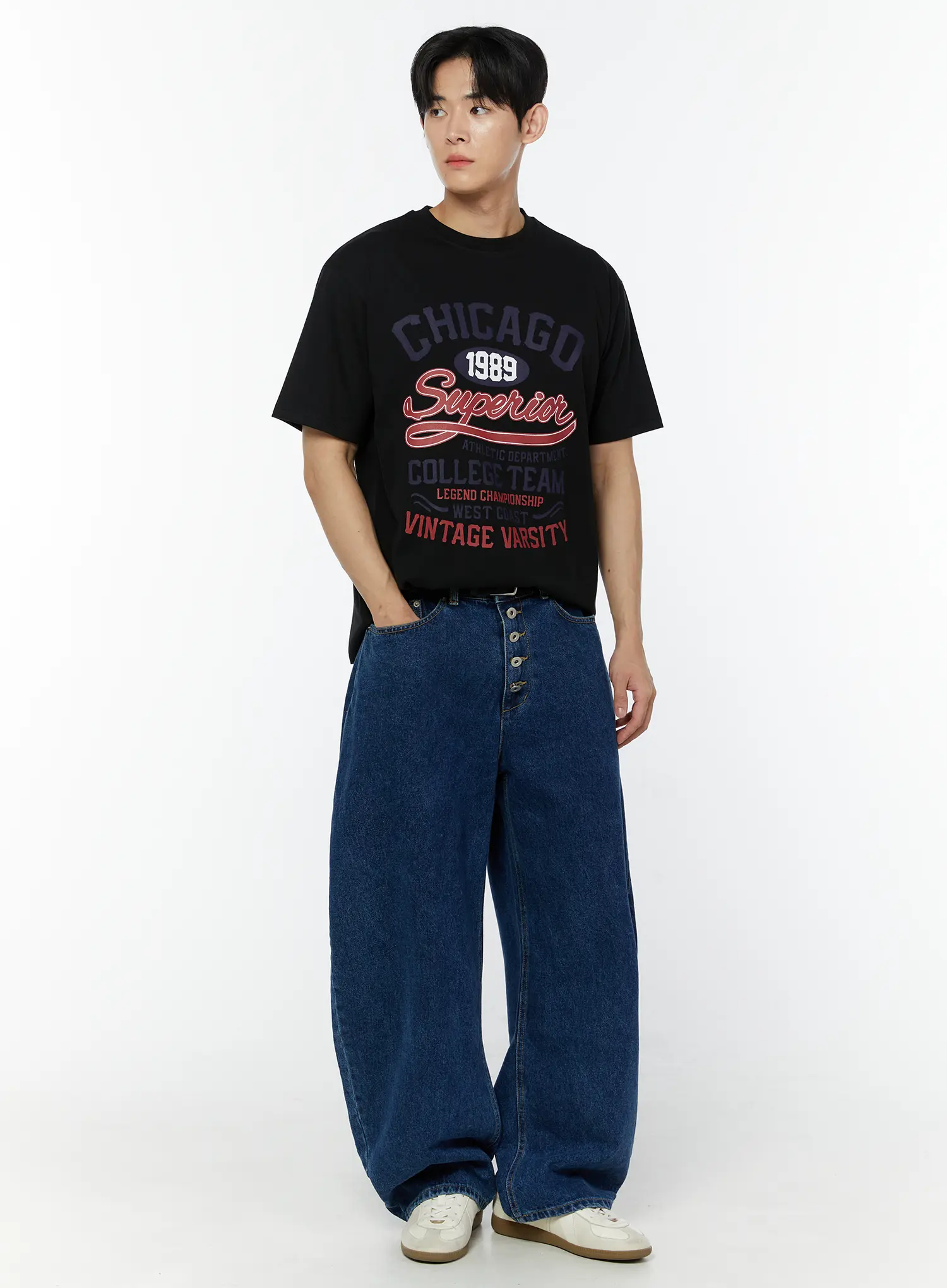Men's Chicago Graphic Print T-Shirt IU504 - Image 2