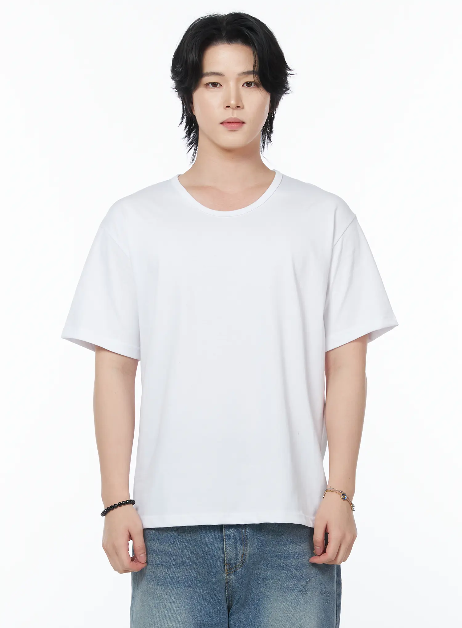 Men's Classic U-Neck T-Shirt IY525 - Image 11