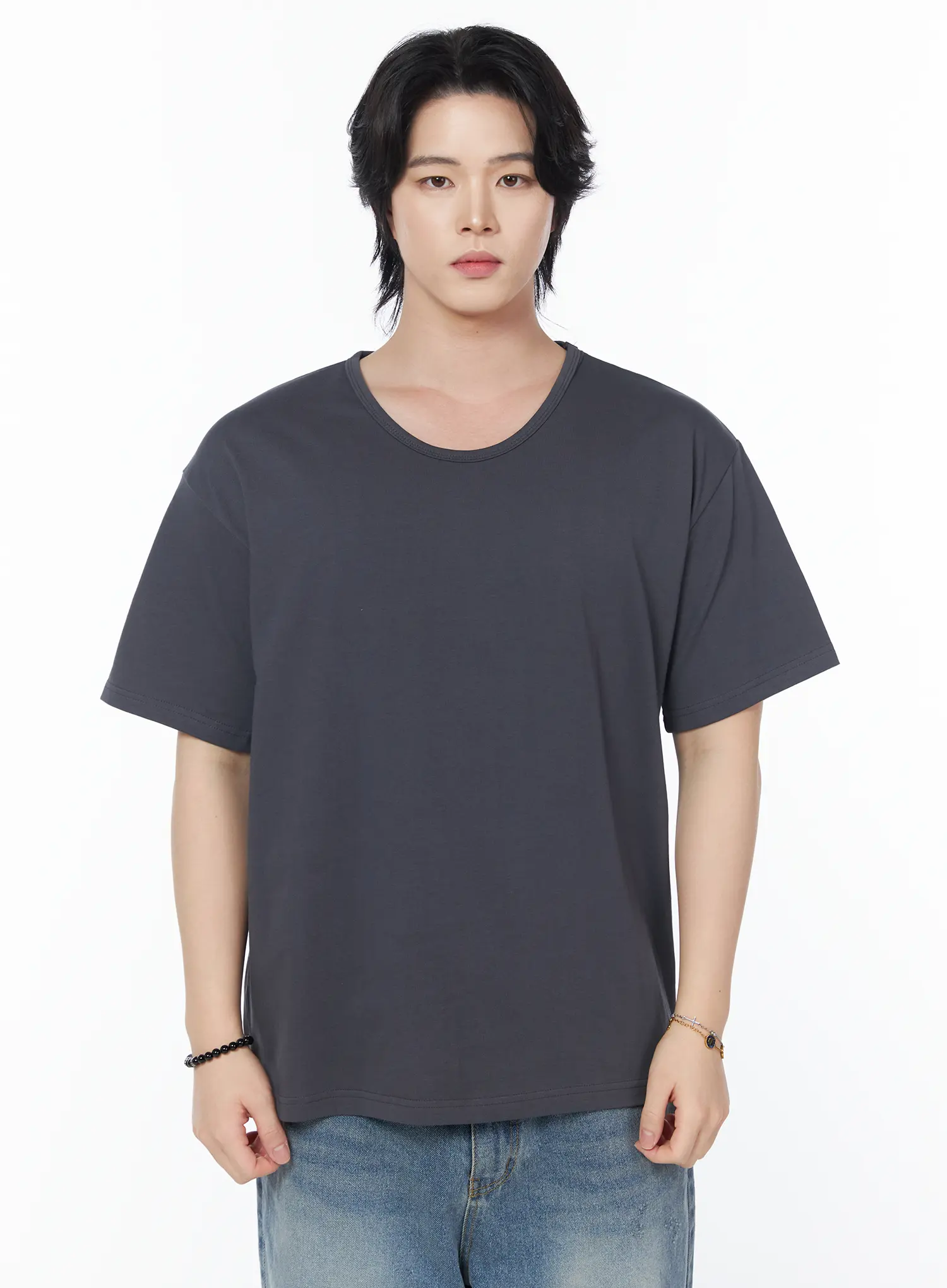 Men's Classic U-Neck T-Shirt IY525 - Image 12