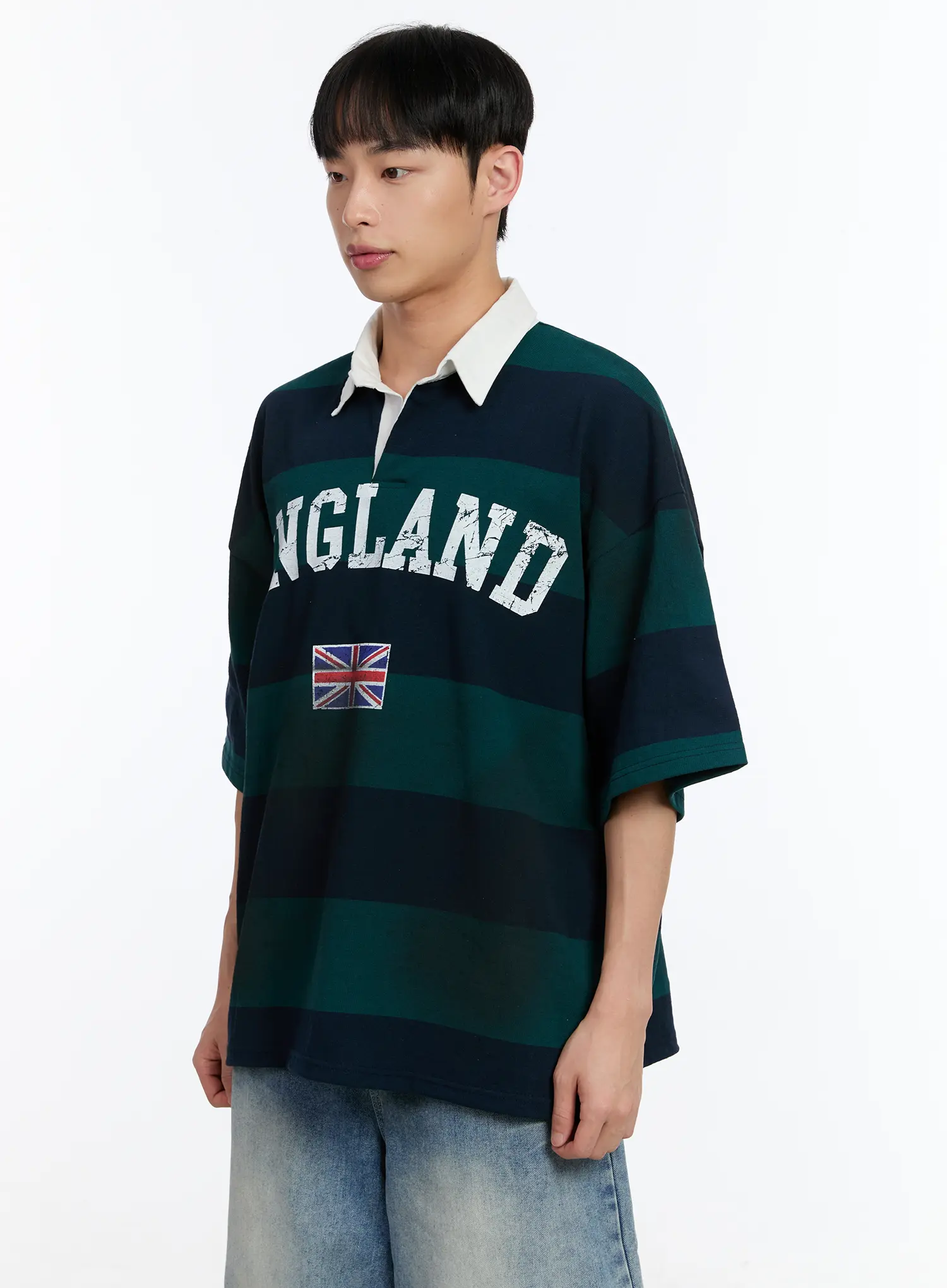 Men's Collared Graphic Short Sleeve Shirt IA507 - Image 4