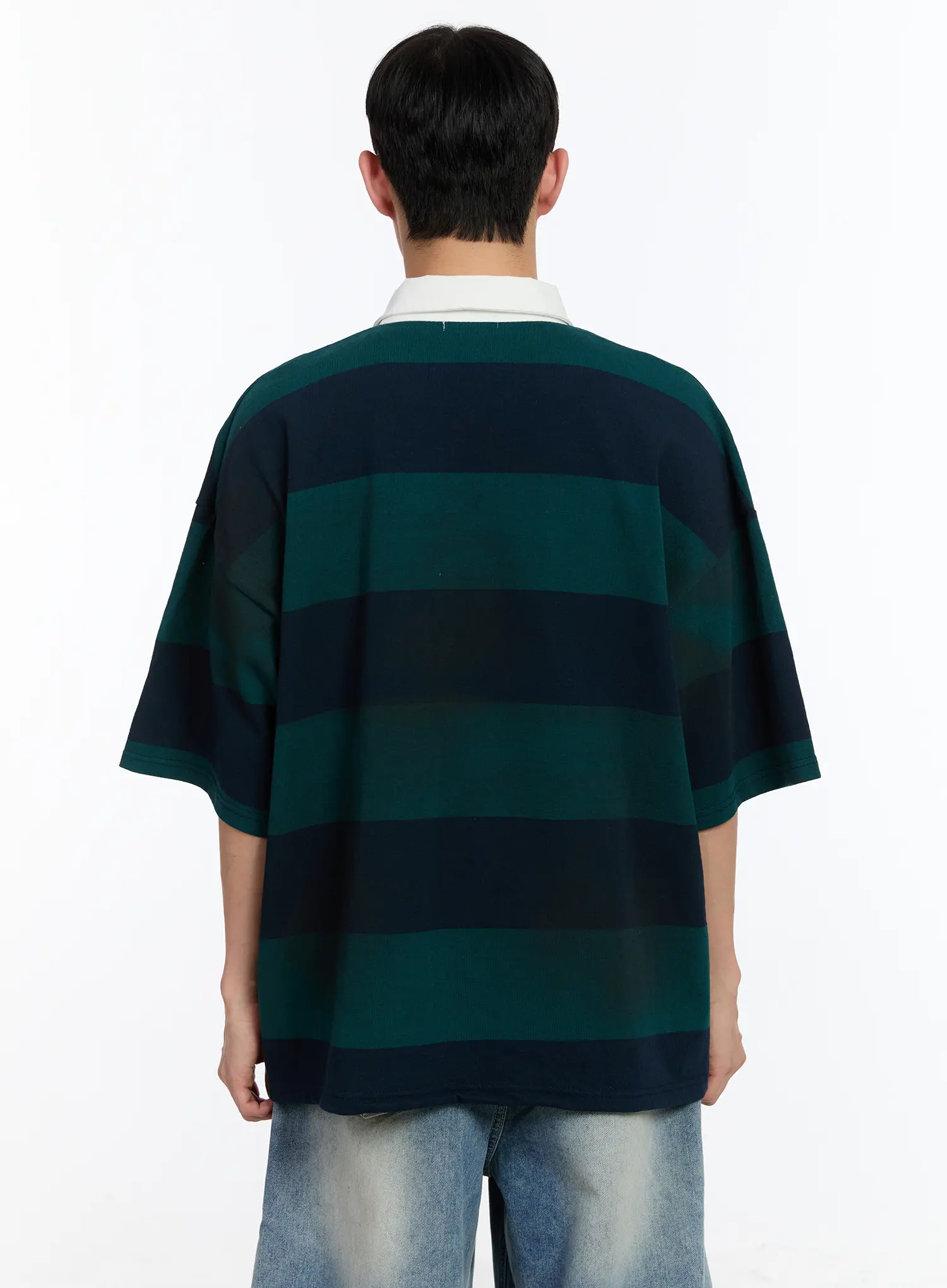 Men's Collared Graphic Short Sleeve Shirt IA507 - Image 5