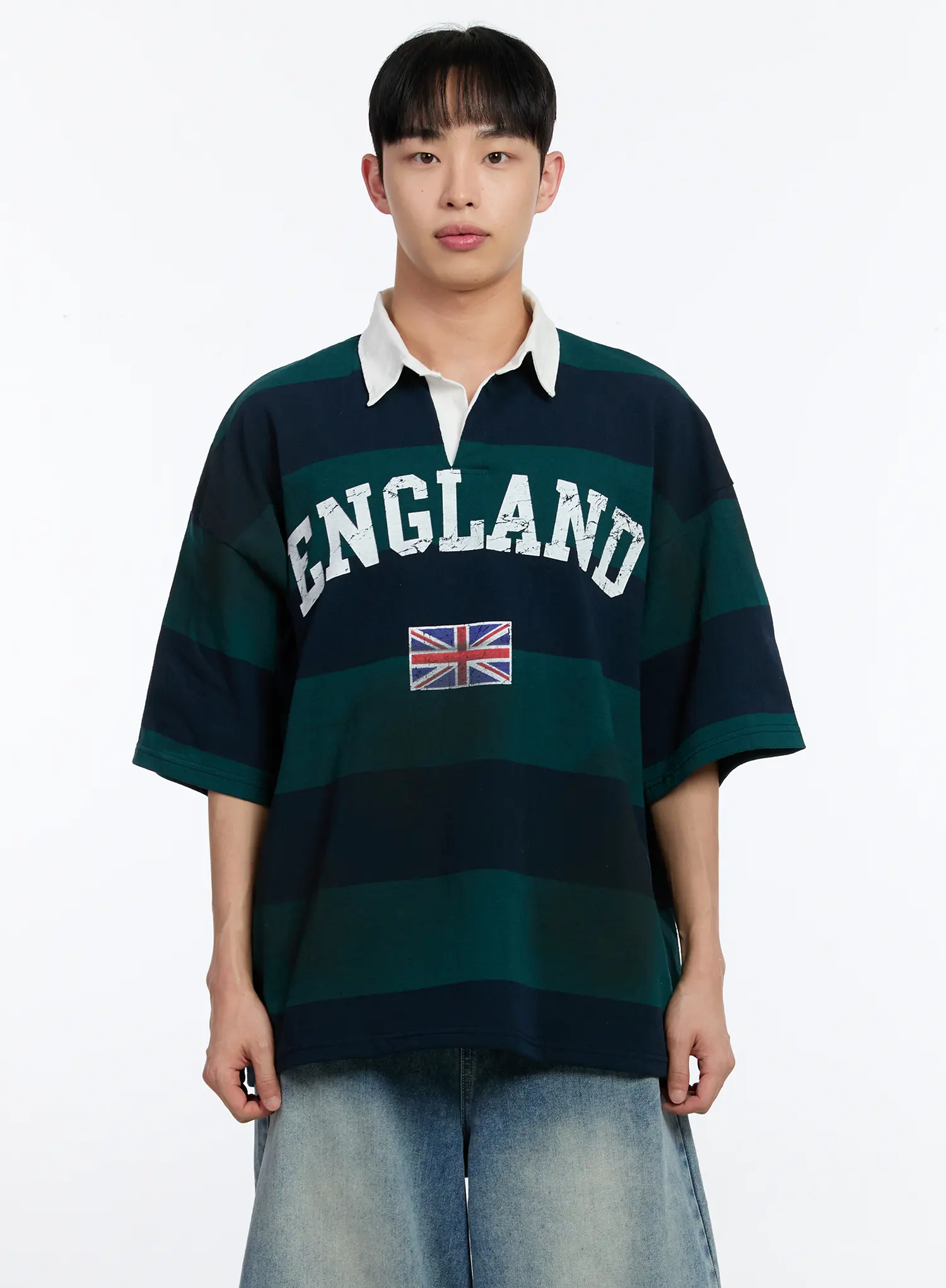 Men's Collared Graphic Short Sleeve Shirt IA507 - Image 7