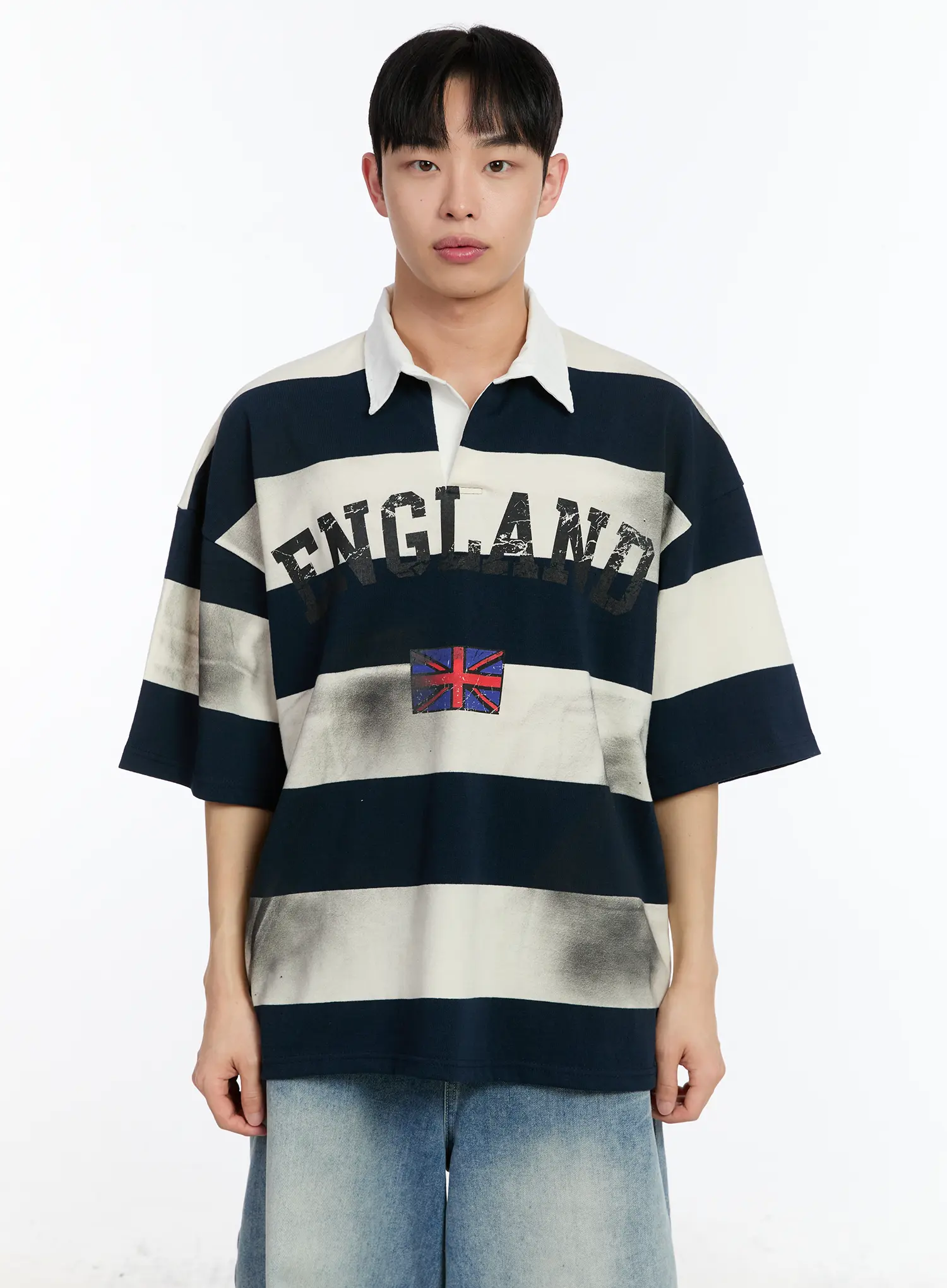 Men's Collared Graphic Short Sleeve Shirt IA507 - Image 9