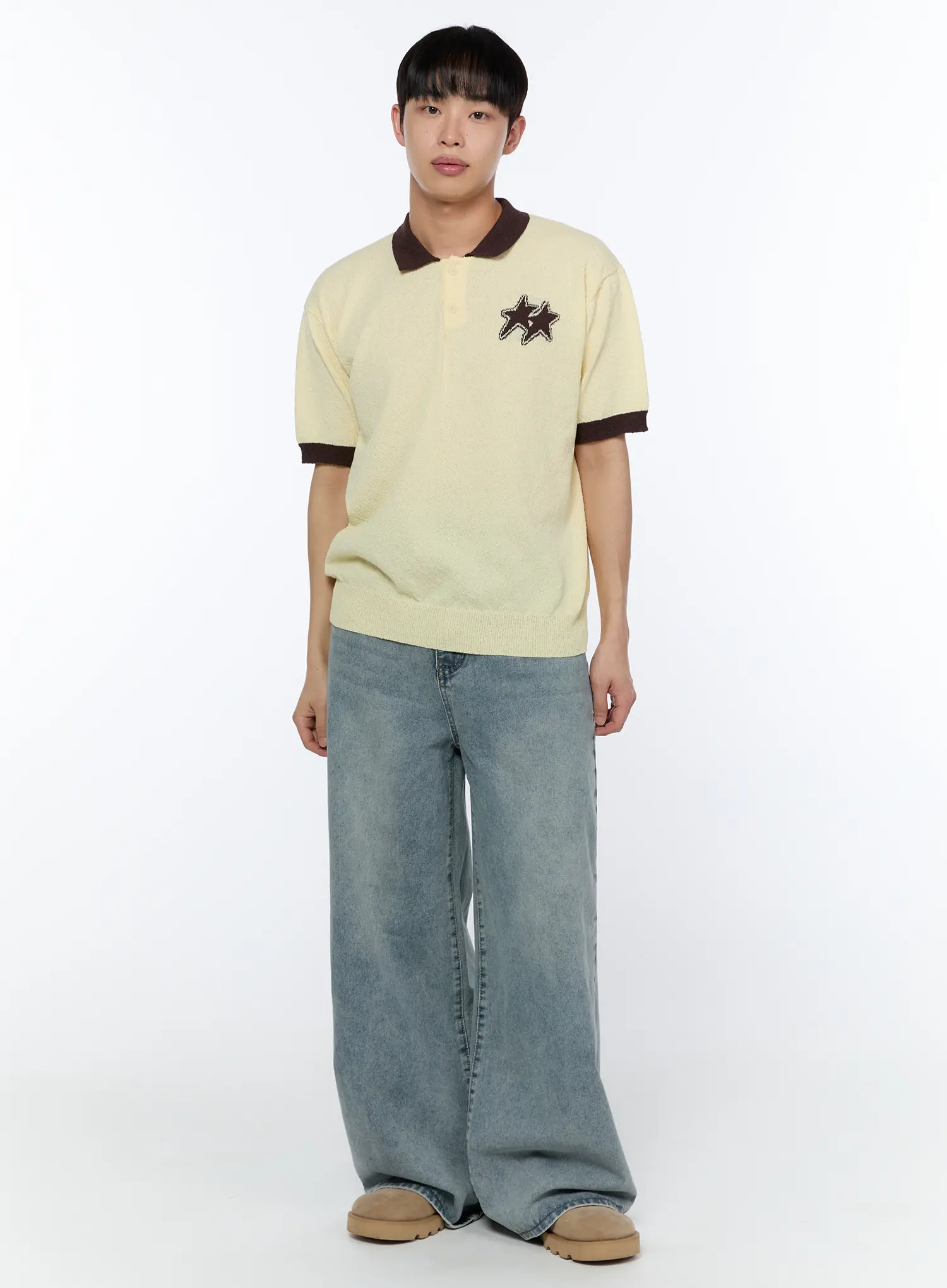 Men's Contrast Graphic Polo Shirt IA520 - Image 7