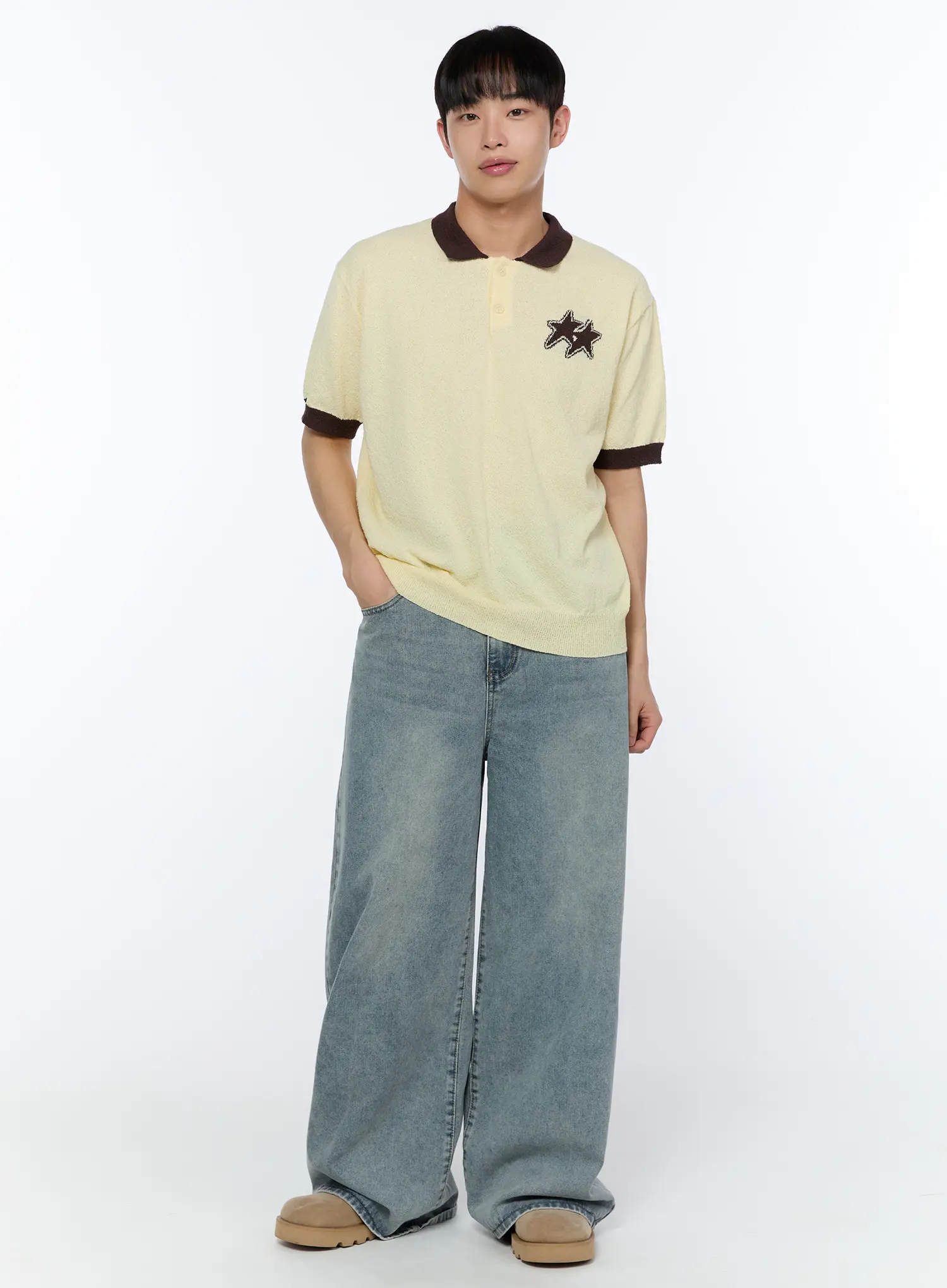 Men's Contrast Graphic Polo Shirt IA520 - Image 8