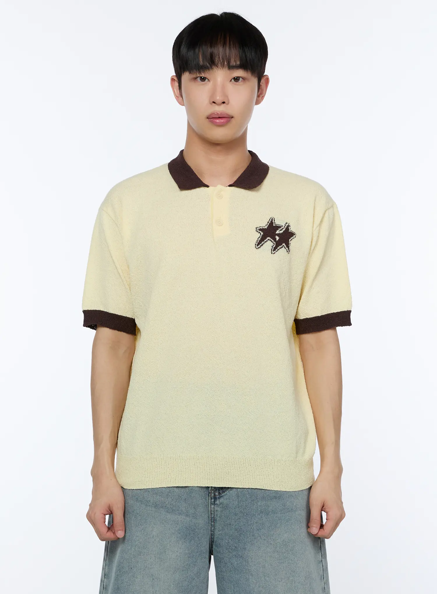 Men's Contrast Graphic Polo Shirt IA520 - Image 9