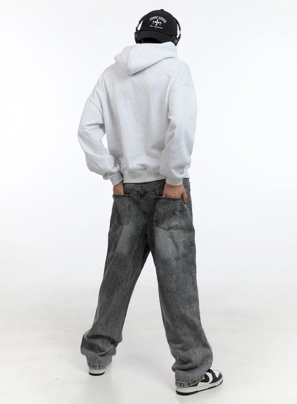 Men's Cotton Lettering Graphic Hoodie IG427 - Image 8