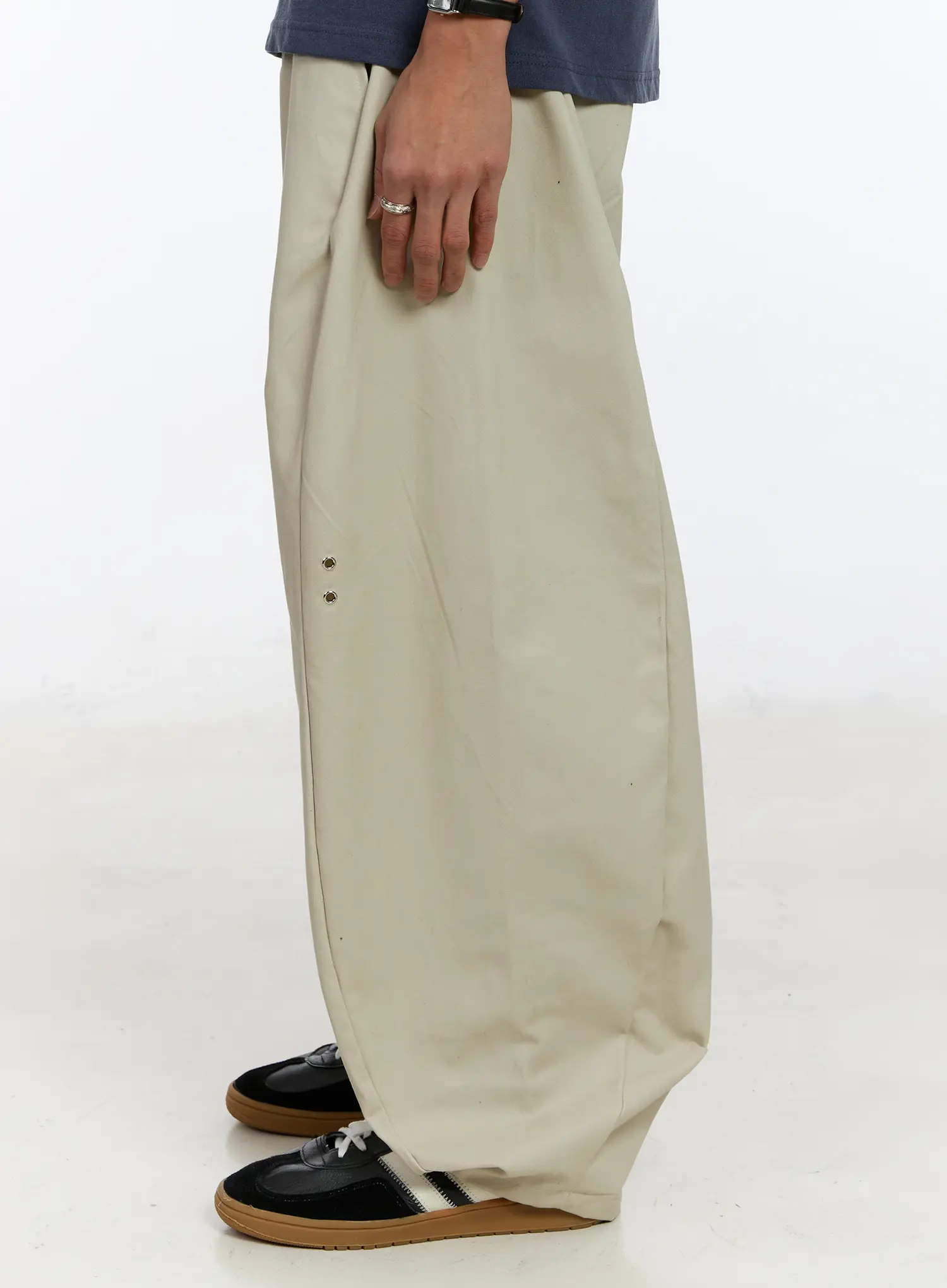 Men's Cotton Wide Leg Pants IM530 - Image 8