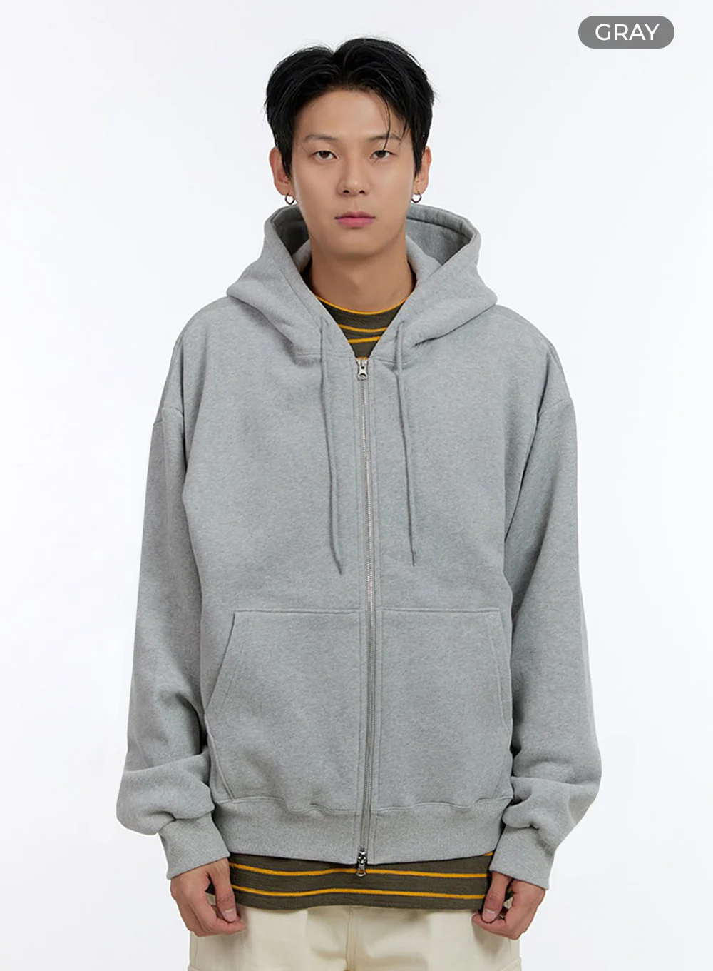 Men's Cozy Double Zip-Up Hoodie IO428 - Image 12