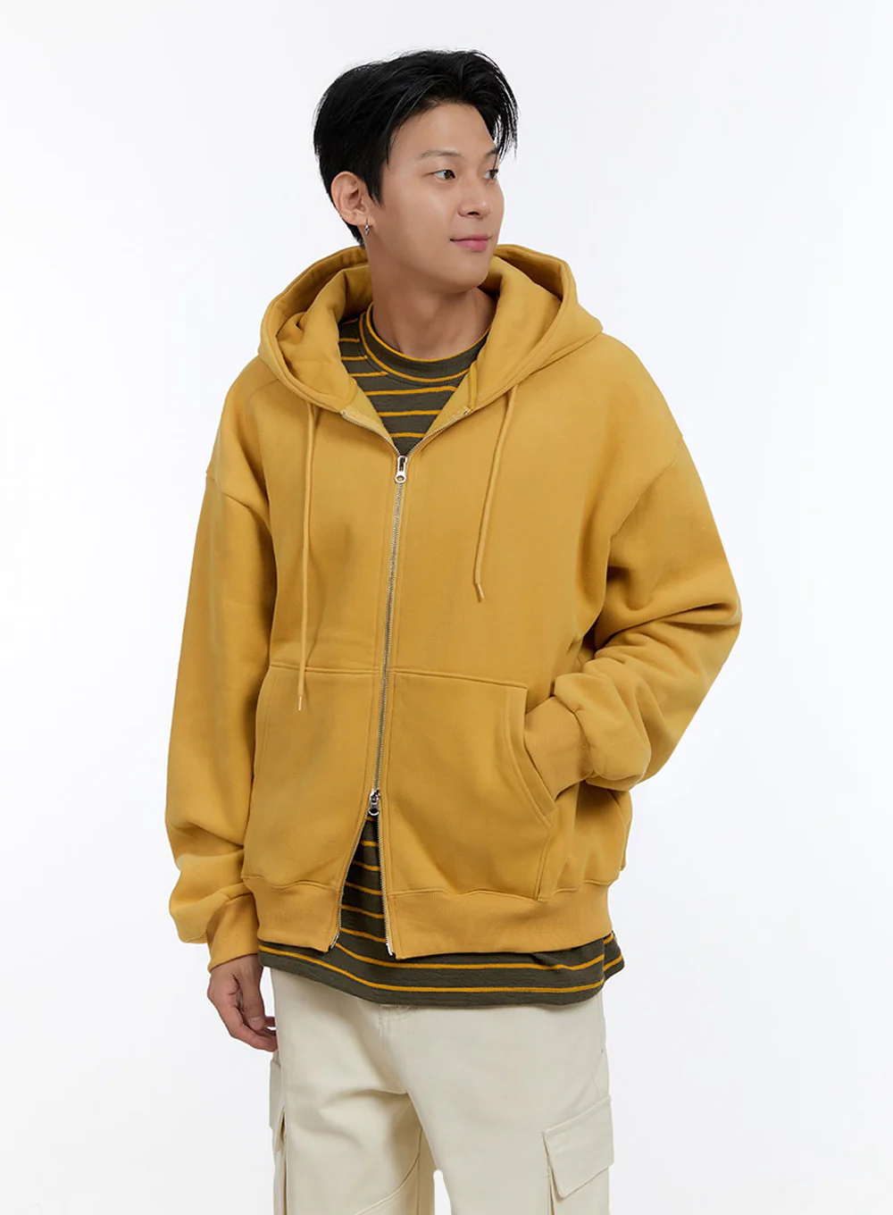 Men's Cozy Double Zip-Up Hoodie IO428 - Image 4