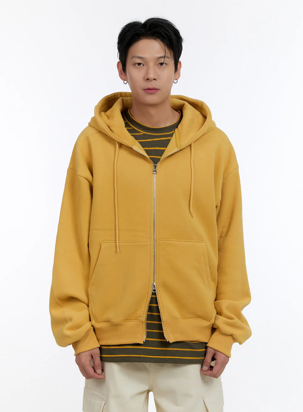 Men's Cozy Double Zip-Up Hoodie IO428 - Image 8