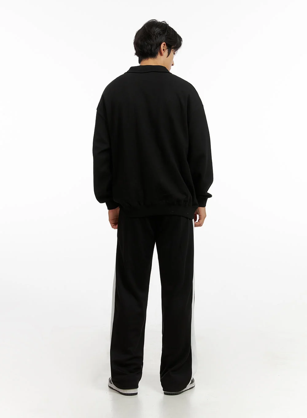 Men's Cozy Zip-Up Solid Sweatshirt (Black) IG409 - Image 7