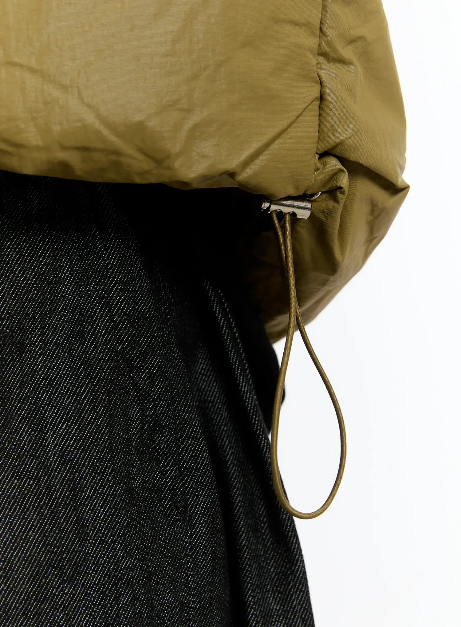 Men's Cropped Puffer Jacket (Dark Yellow) ID502 - Image 14
