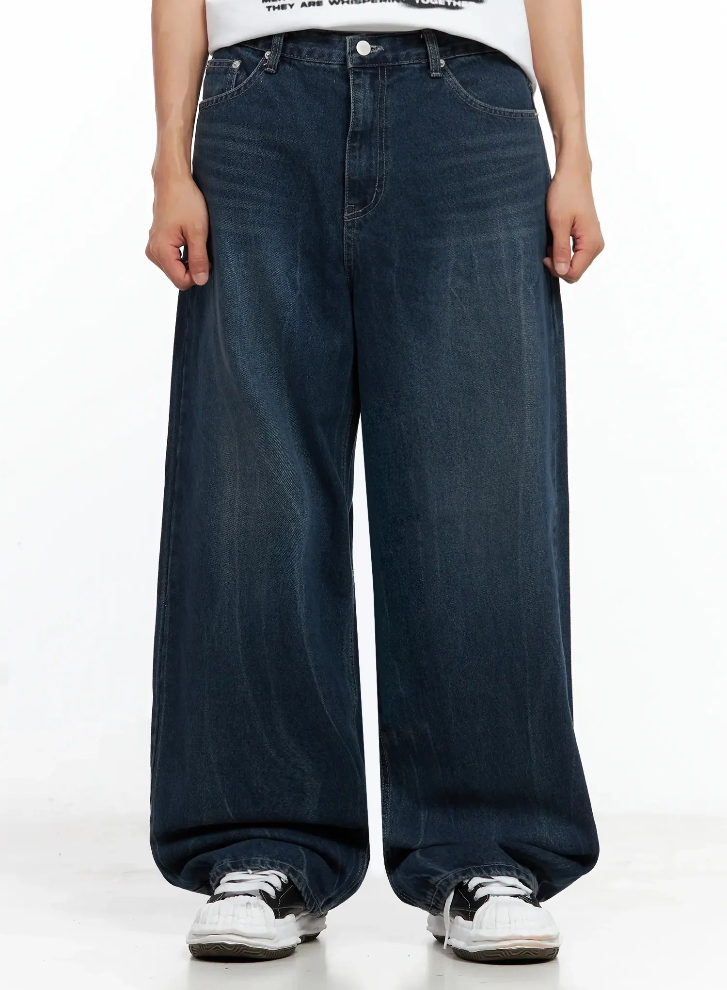 Men's Dark-Wash Vintage Jeans IL516 - Image 15