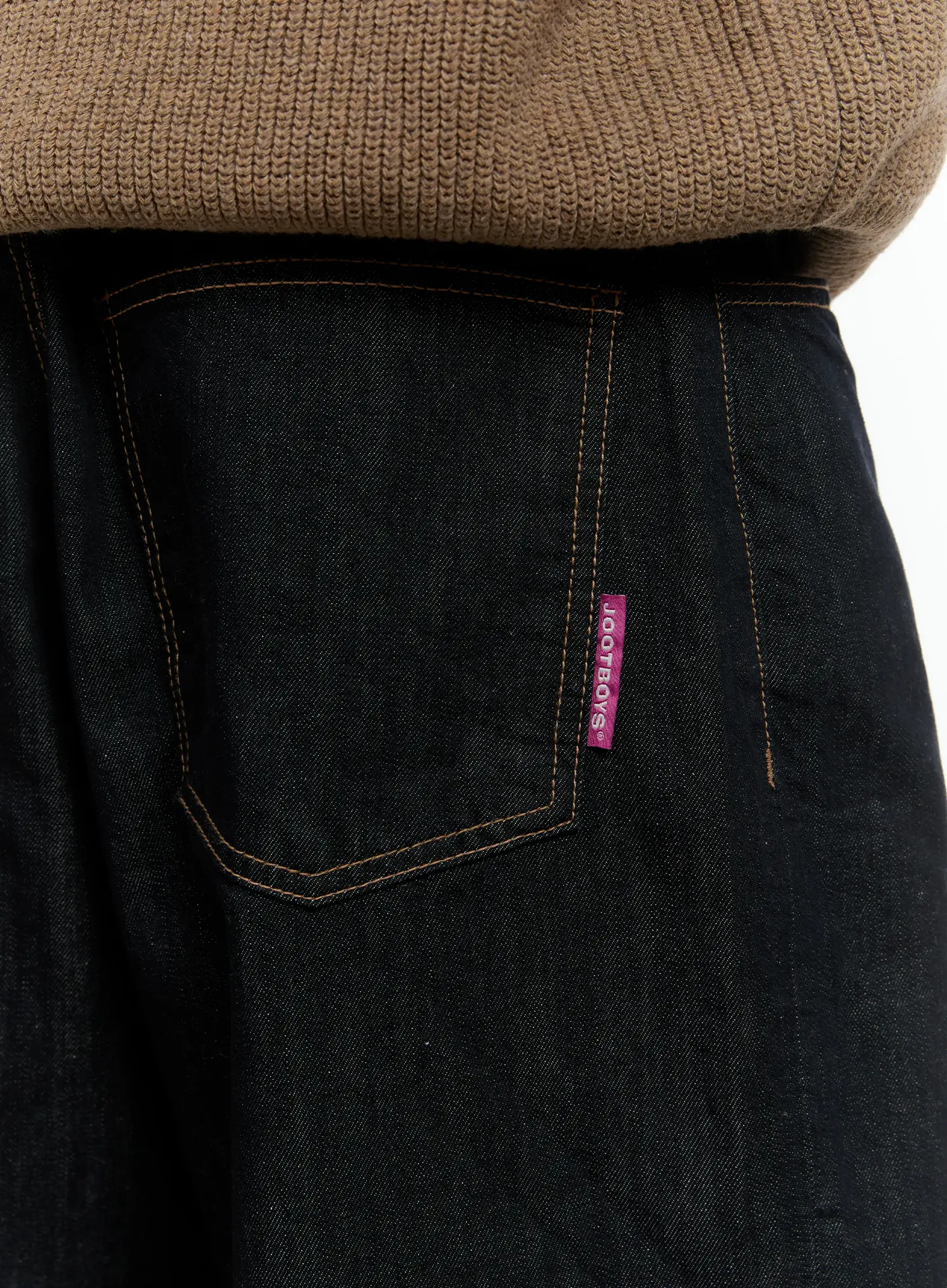 Men's Dark Wash Wide Leg Jeans IN503 - Image 7