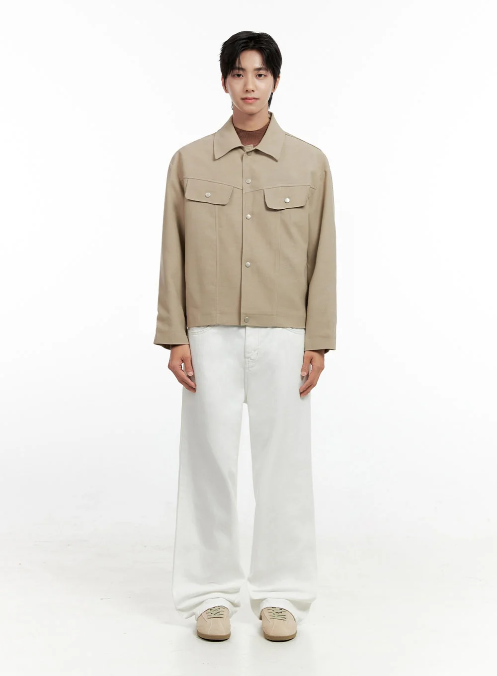 Men's Denim Dream Wide Leg Jeans (White) IN401 - Image 9